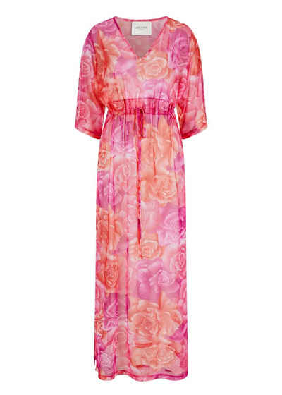 Nicowa A-Linien-Kleid ABITAWA Strandkaftan mit Rosenprint