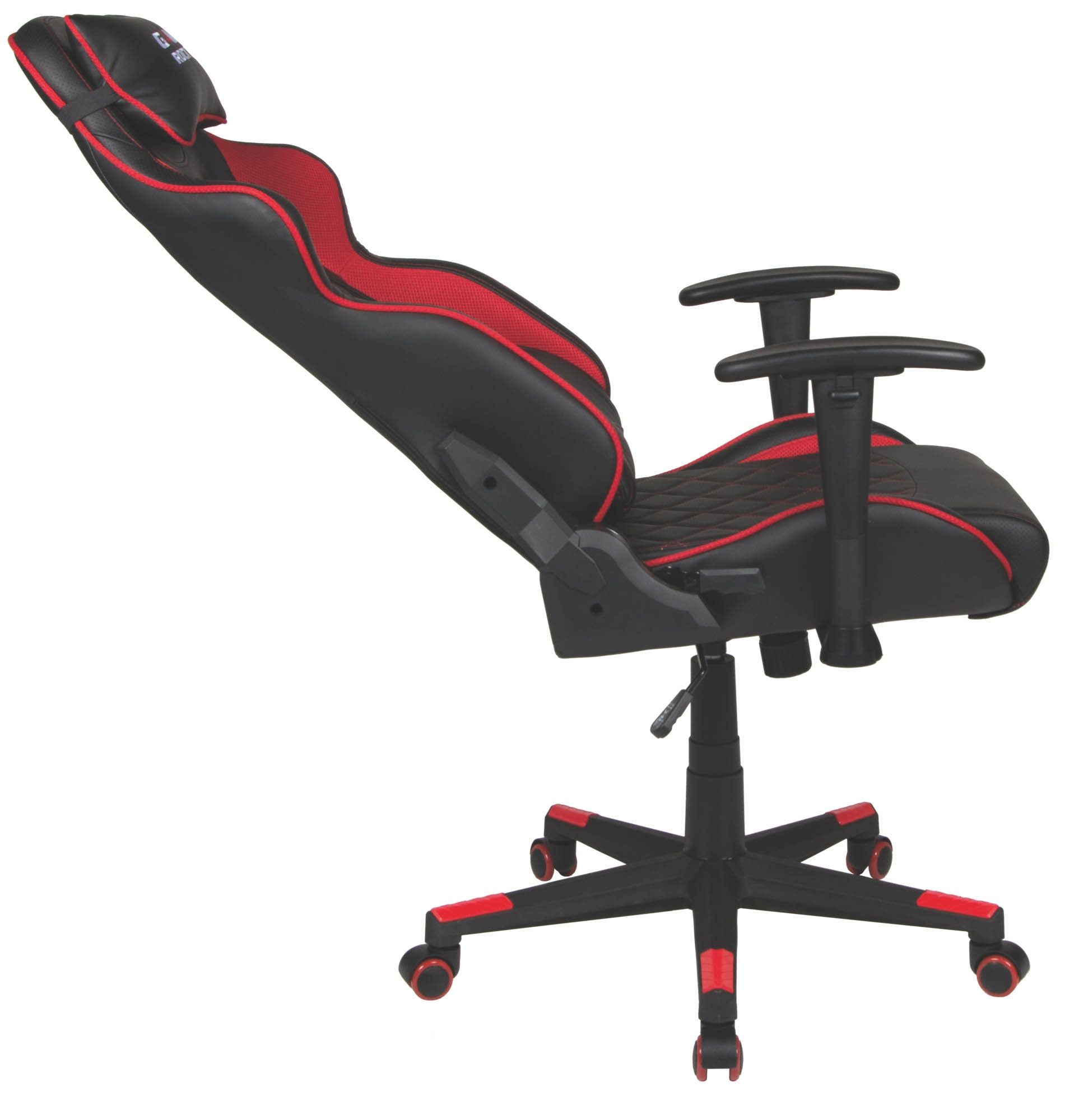 Duo Collection Gaming-Stuhl Game-Rocker, ergonomisch, schwarz / rot - 66x128x66cm (BxHxT)