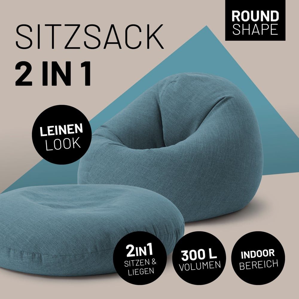 Lumaland Sitzsack Interior Line Bodenkissen Bean günstig online kaufen
