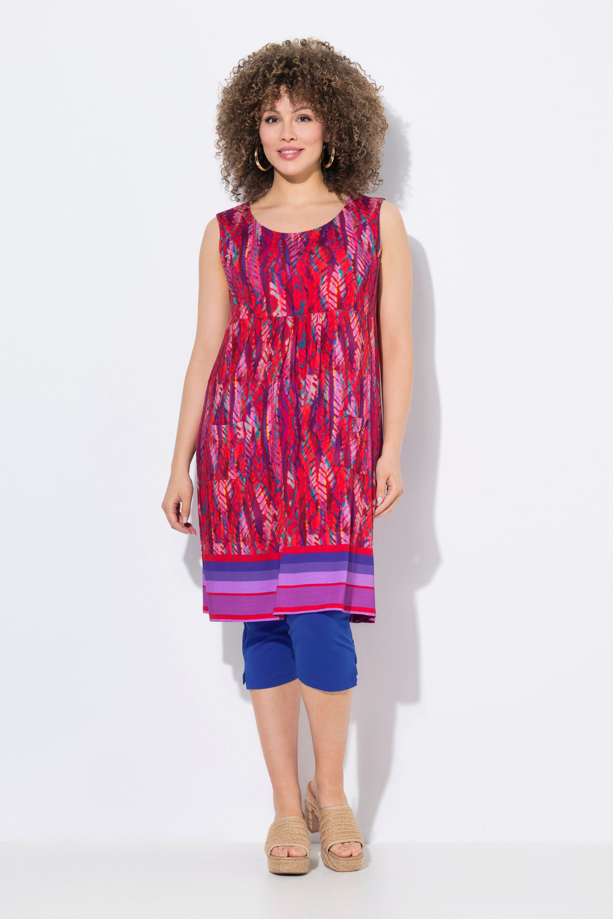Ulla Popken Minikleid Jersey-Minikleid Paisley A-Linie günstig online kaufen