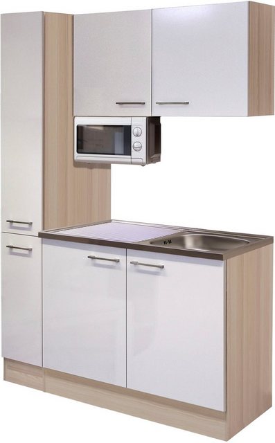 Flex Well Küchenzeile, Gesamtbreite 130 cm, mit Apothekerschrank und Mikrowelle, in vielen weiteren Farbenvarianten erhältlich  - Onlineshop Otto