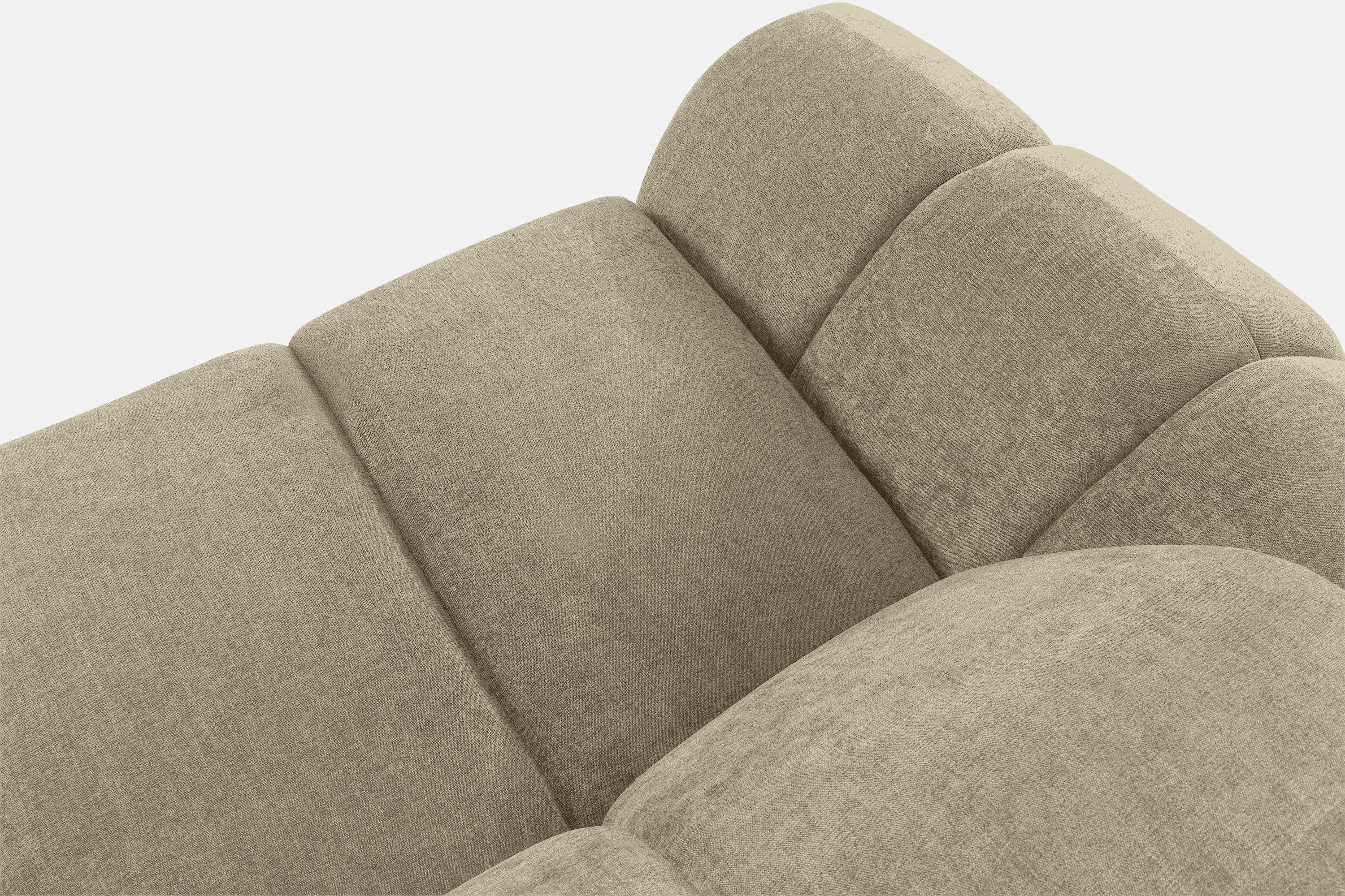 KONSIMO® Ecksofa FLAVA Premiumqualität aus EU, Retro-Modern, modulare Kollektion, handgefertigt, hochwertige Wellenfedern, extrem bequem
