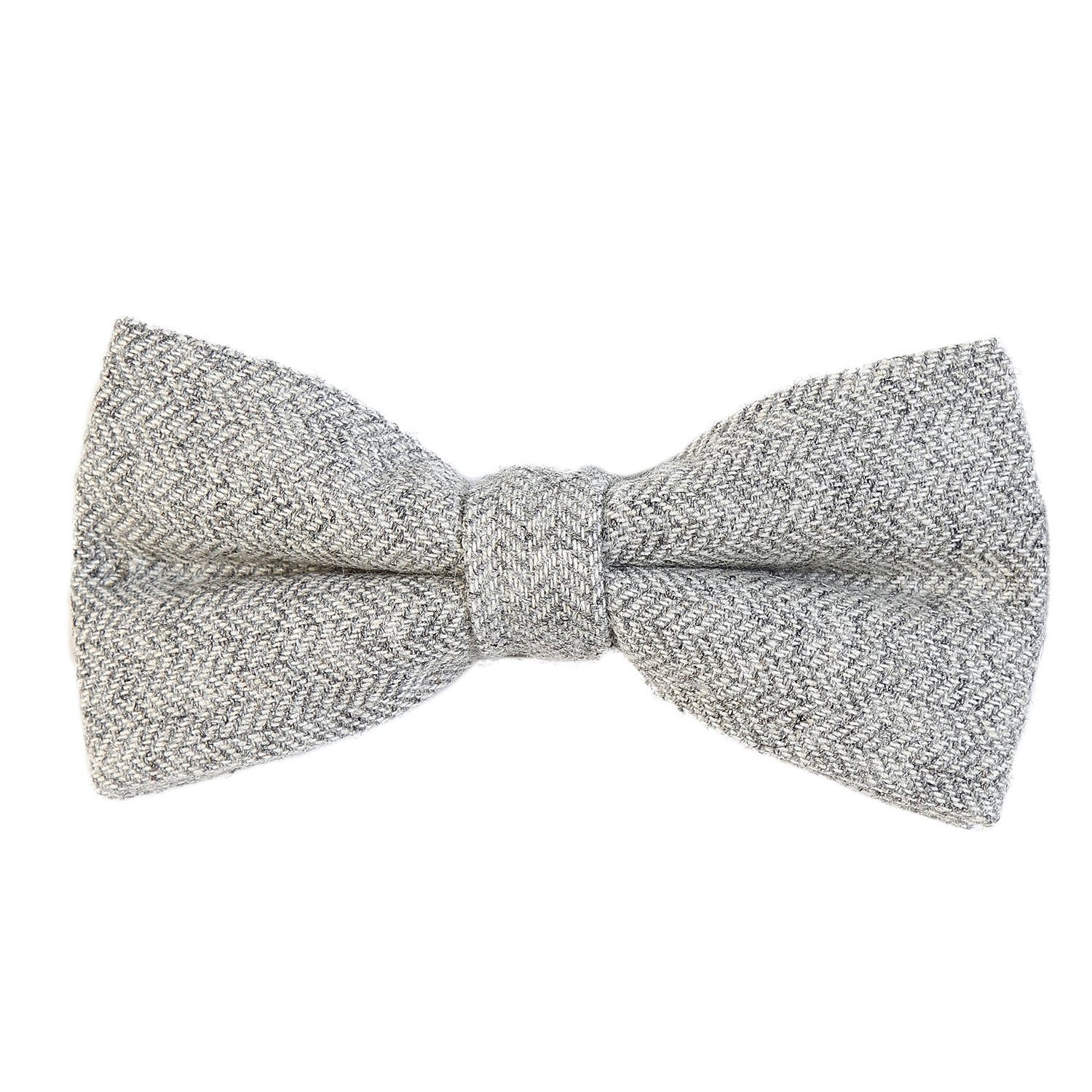 DonDon Fliege DonDon Herren Fliege 12 x 6 cm kariert gebunden Baumwolle Tweed Style (Packung, 1-St) bereits gebunden, verstellbar, kariert, Tweed-Look