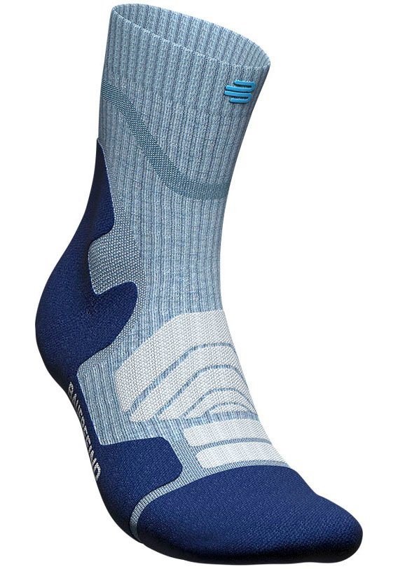 Bauerfeind Sportsocken Outdoor Merino Mid Cut Socks, Infinity Zone  stabilisiert Sprunggelenk und Fußgewölbe und beugt Überlastung vor