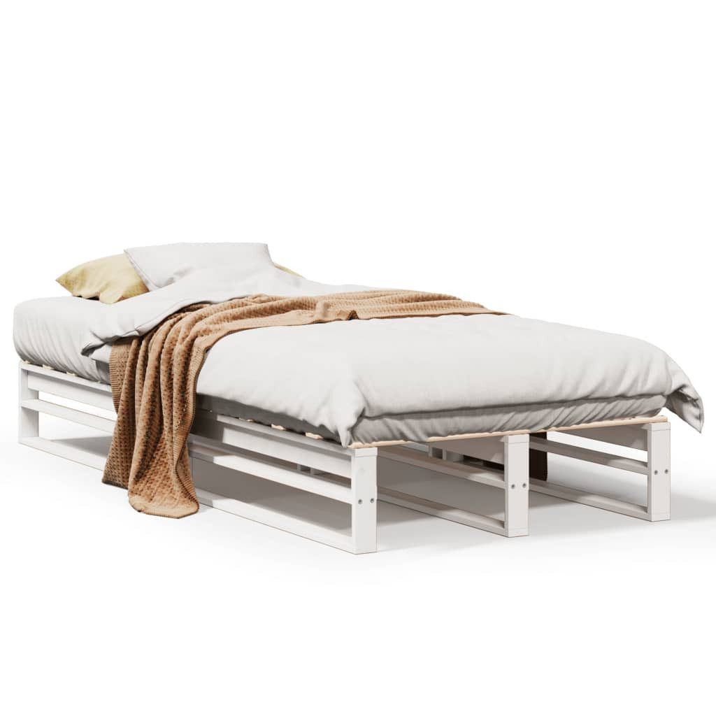 vidaXL Bett Massivholzbett ohne Matratze Weiß günstig online kaufen