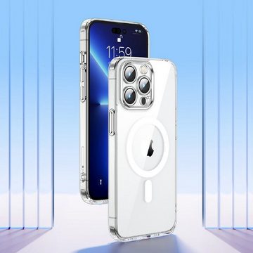 JOYROOM Handyhülle 14D Magnetic Case Hülle für iPhone 14 Pro/Plus, kompatibel mit MagSafe, transparent