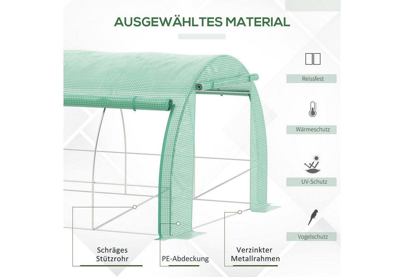 Outsunny Foliengewächshaus Treibhaus mi... Outsunny Foliengewächshaus Treibhaus mi...