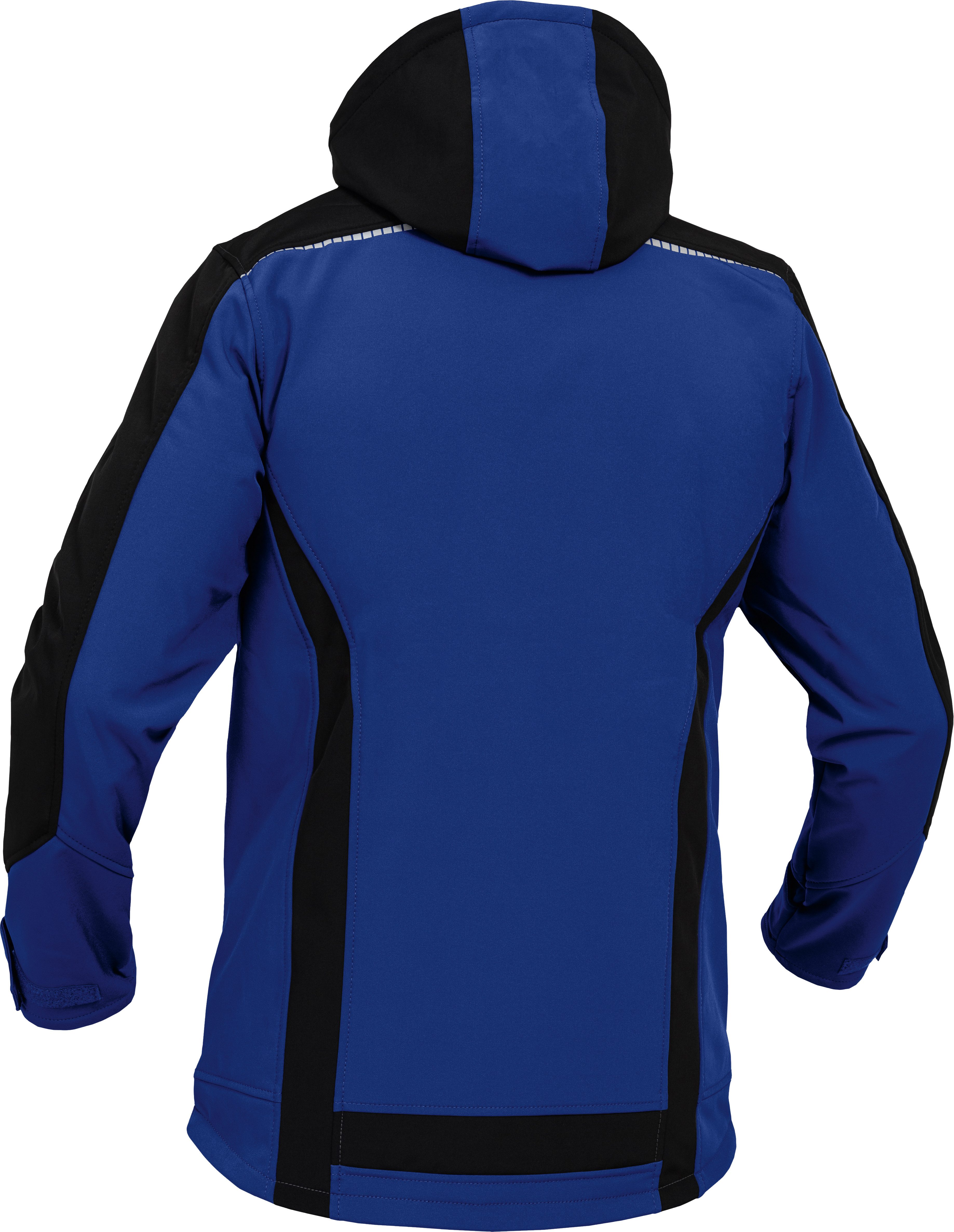 Leibwächter Softshelljacke Flex-Line Herren Übergangsjacke mit Kapuze (atmungsaktive Regenjacke, wasserdichte Softshell Arbeitsjacke) robustes 3-Lagenlaminat-Softshell, Reflektoren für gute Sichtbarkeit