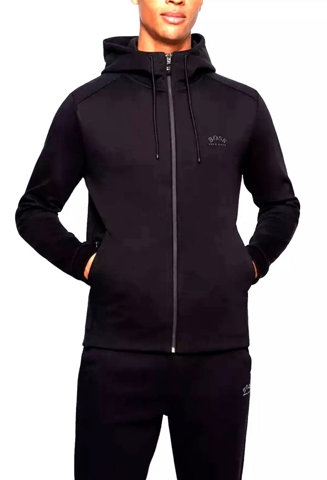 BOSS Kapuzensweatjacke Saggy Circle Jacke günstig online kaufen
