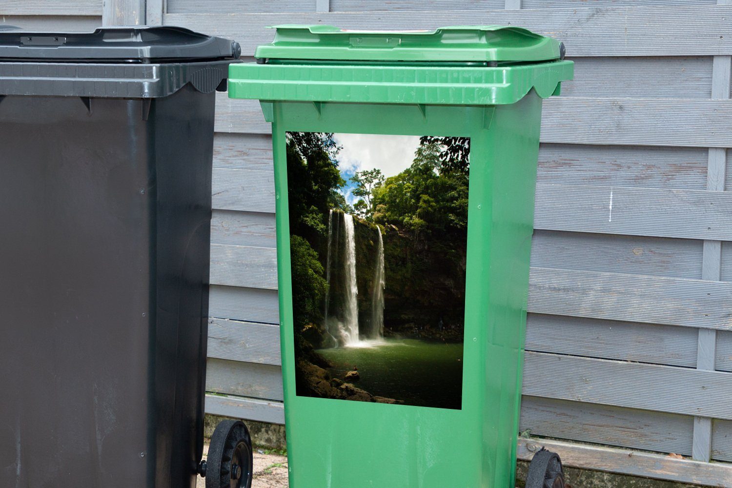 Abfalbehälter Misol Wasserfälle in MuchoWow Mexiko Mülleimer-aufkleber, Ha St), bei Container, Sticker, Wandsticker Mülltonne, (1 Palenque