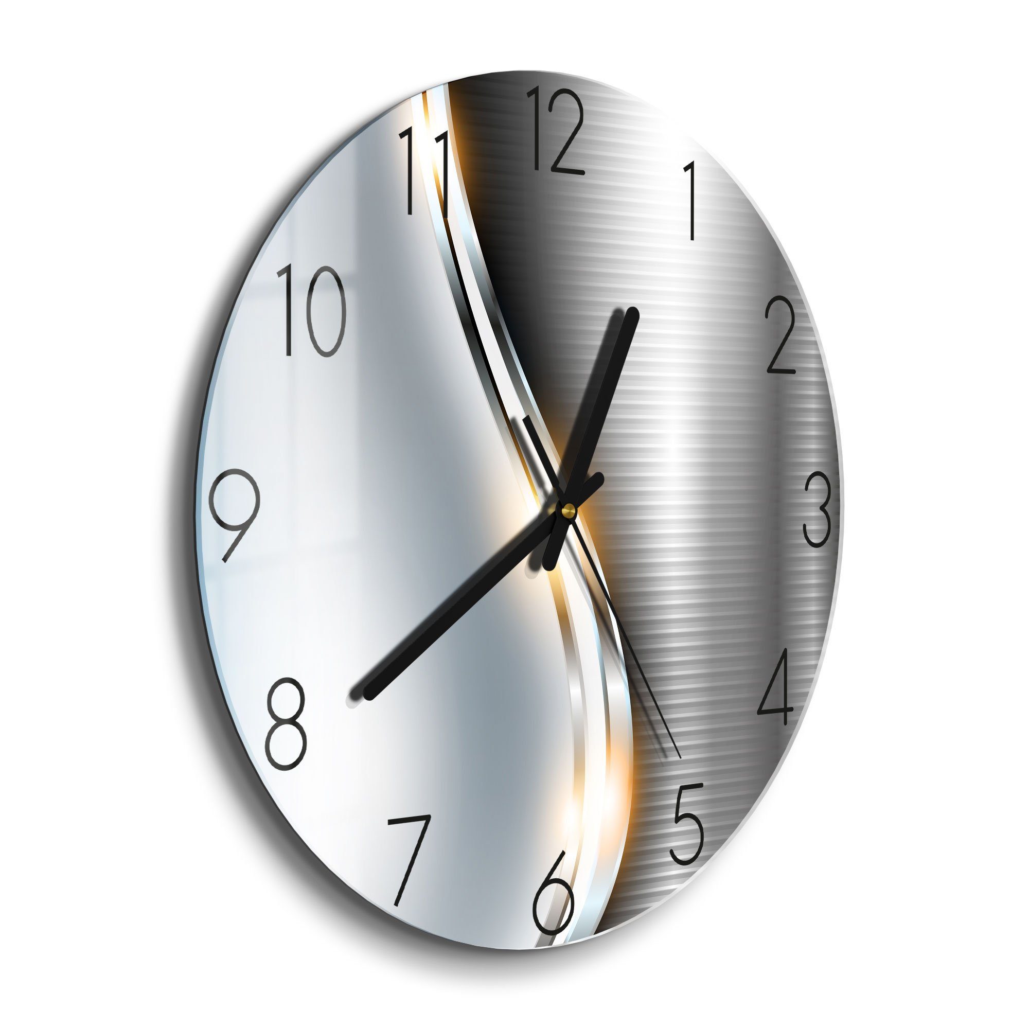 DEQORI Wanduhr 'Elegantes Vektordesign' (Glas Glasuhr günstig online kaufen