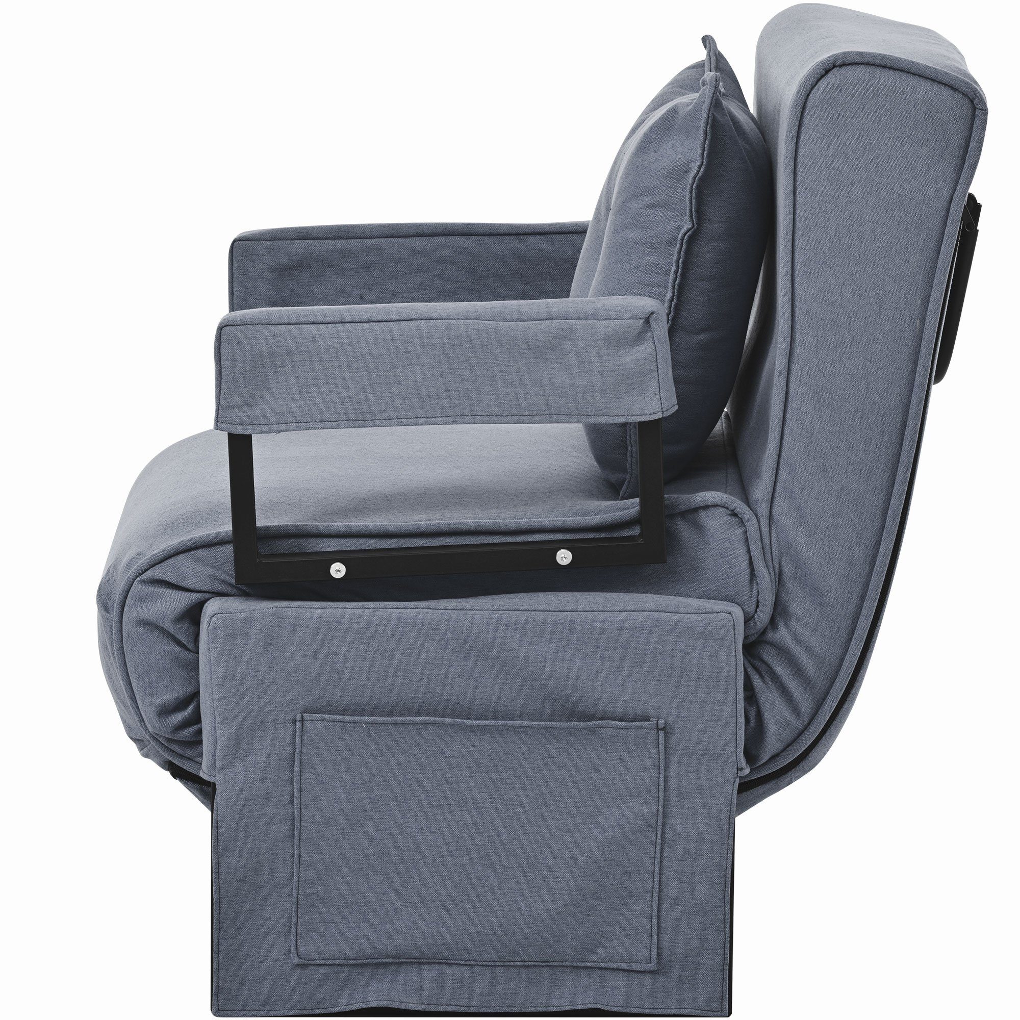 Leisure grau Indoor-Liegen Schlafsofa 3-in-1 Recliner Schlafsessel Odikalo Chaiselongue