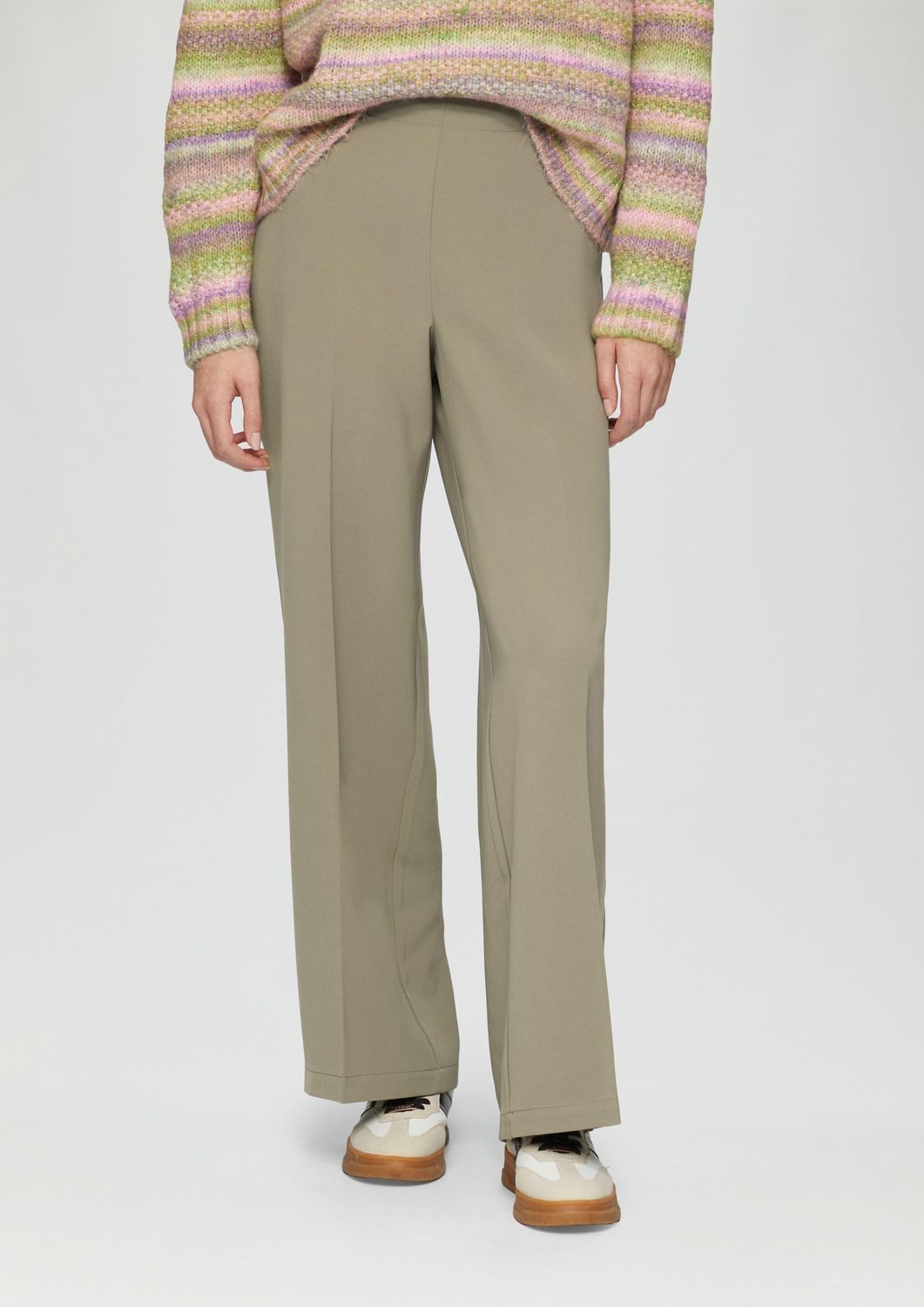 s.Oliver Stoffhose Wide-Leg-Hose mit elastischem Bund (1-tlg) weites Bein, günstig online kaufen