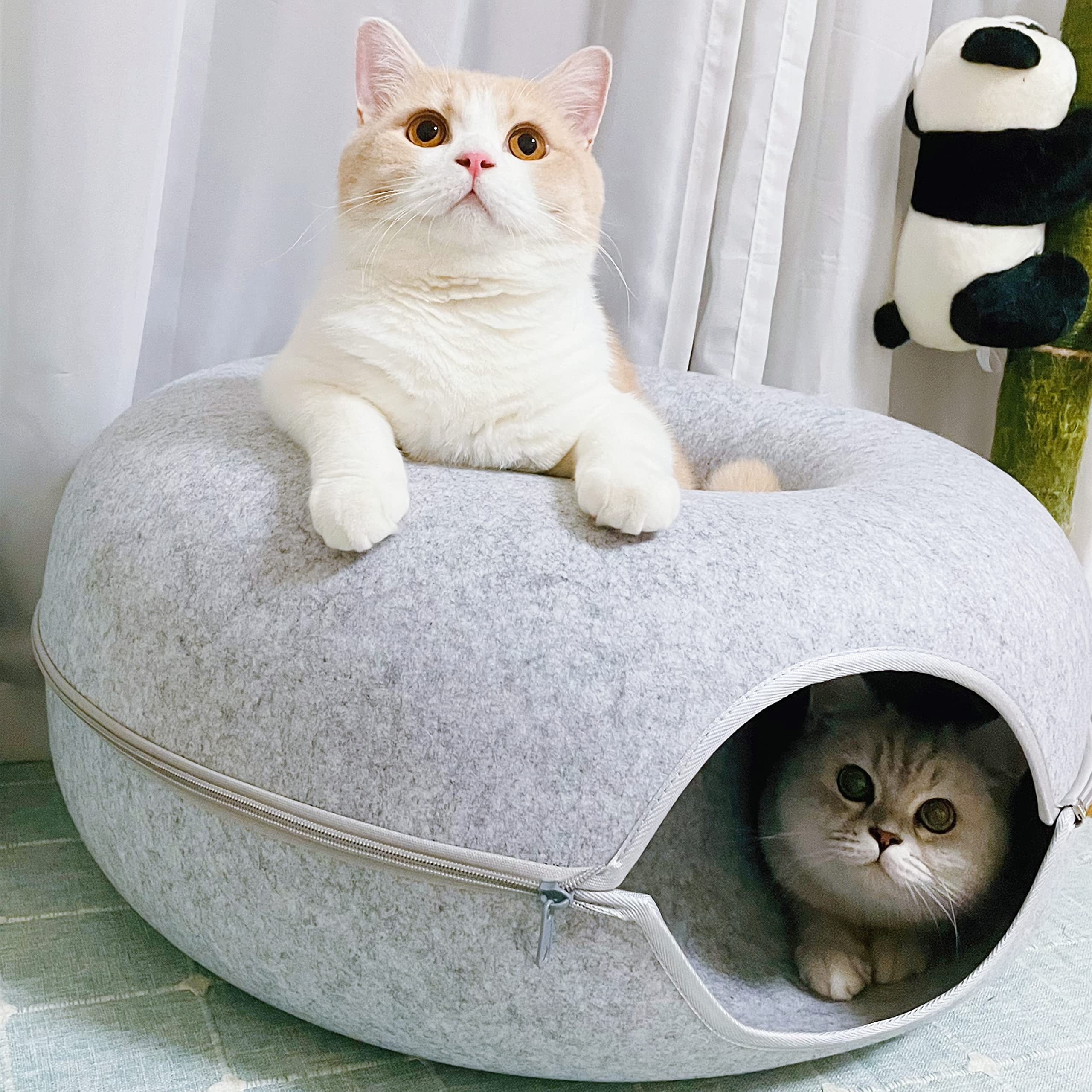 Thumbnail - YI Tierbett Tierbett Katzenbett aus Filz, Katzenhöhle für Katzen, 50cm KIssen