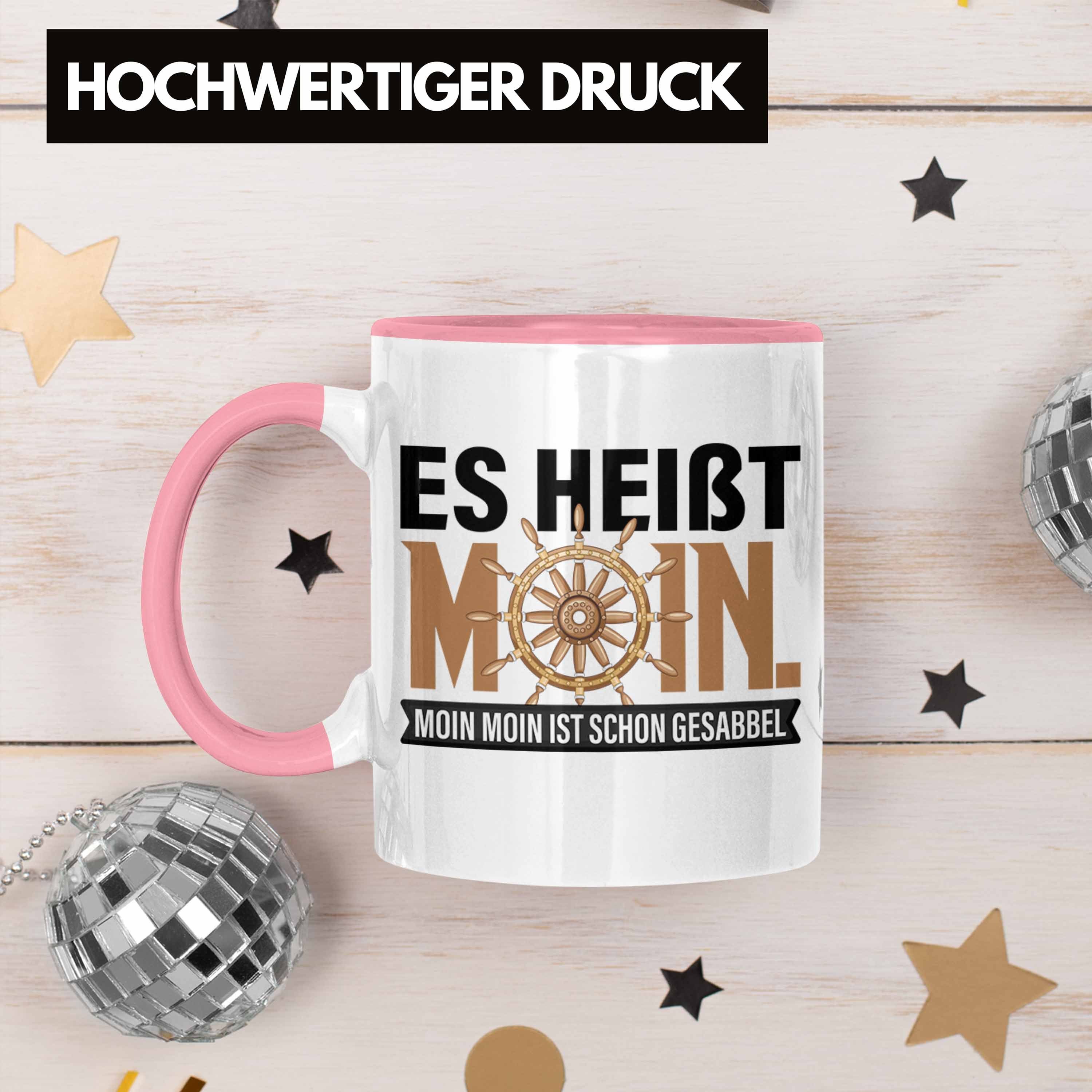 Norddeutsche Moin Geschenk für Moin Moin Trendation Tasse Gesabbel Tasse Hamburg Rosa