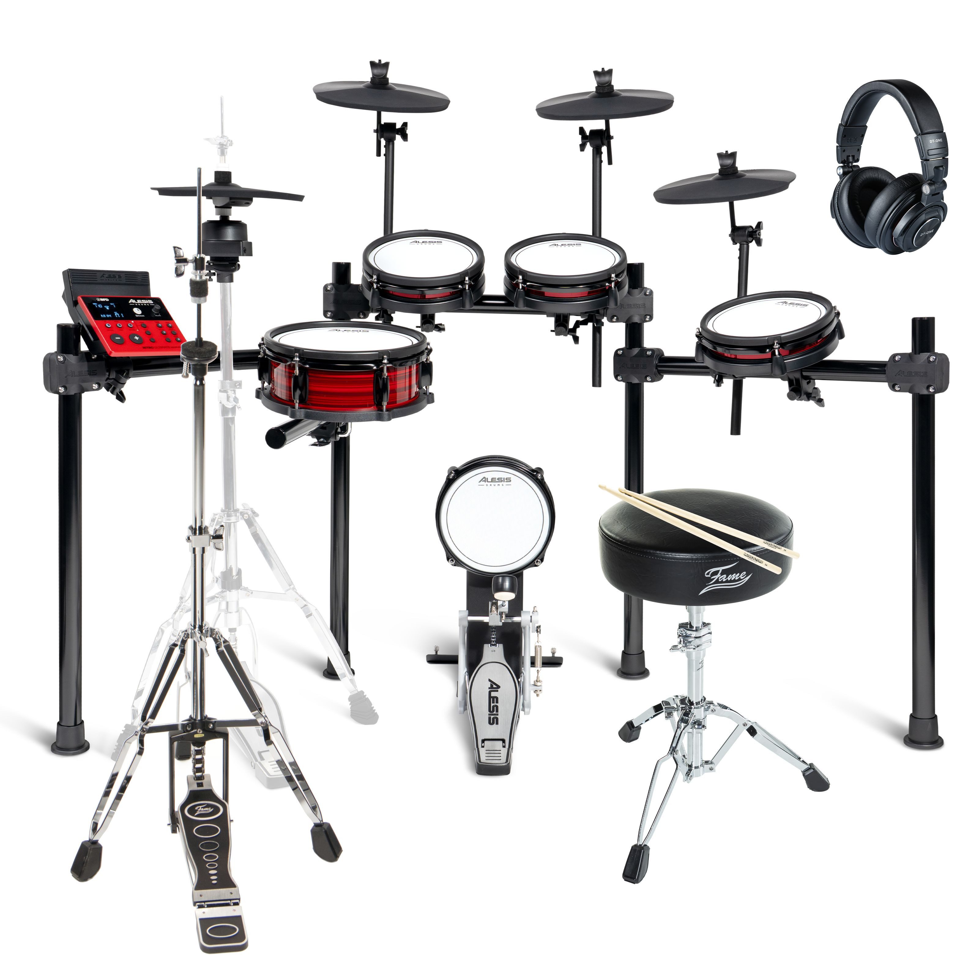 Alesis E-Drum, E-Drums, E-Drum Bundles, Nitro Ultimate Practice Bundle - E-drum Set