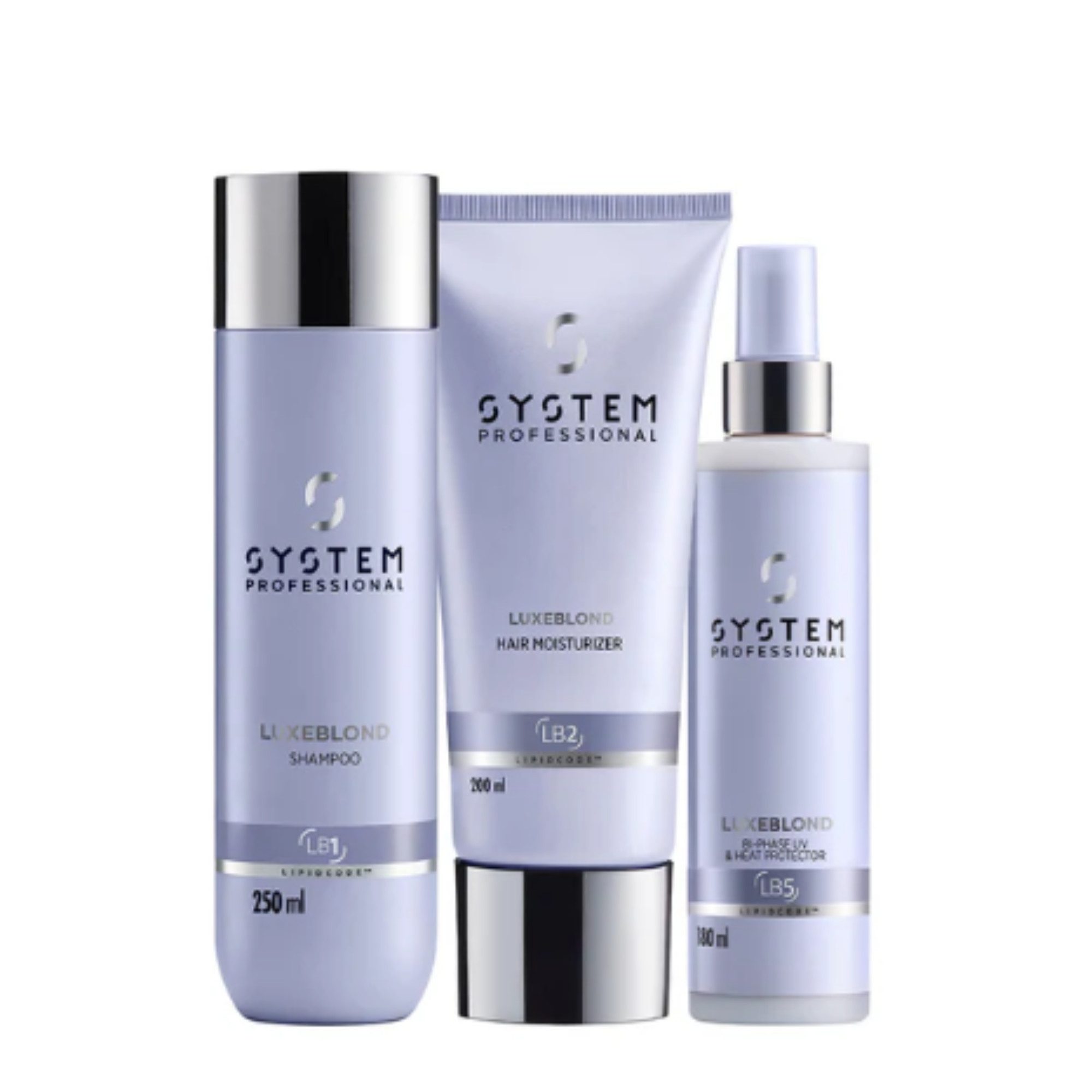 System Professional Haarpflege-Set System Professional LuxeBlond Set – Shampoo - Conditioner - & Bi-Phase, 3-tlg., reichhaltig