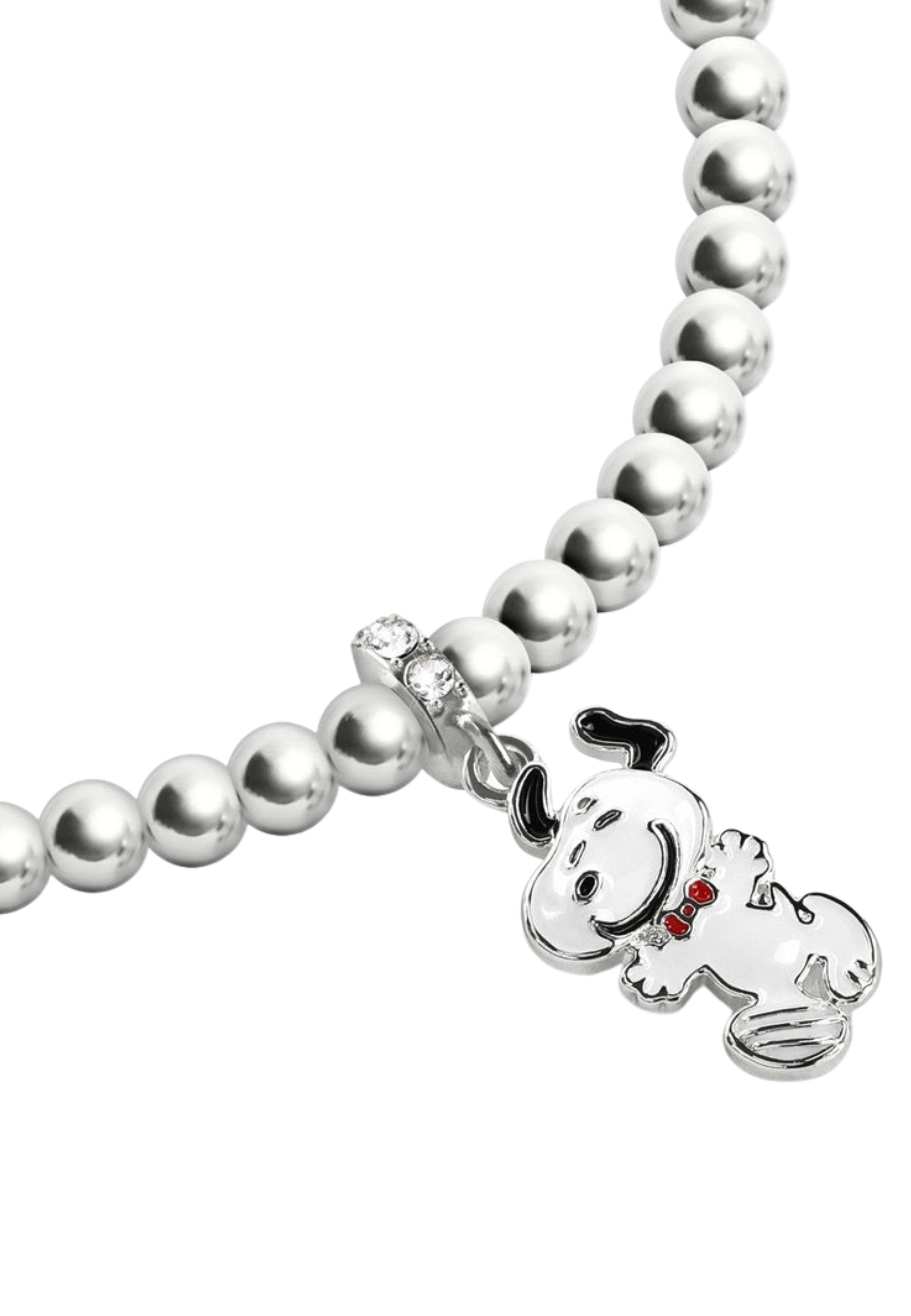 DISNEY Jewelry Armband Sammelbarer Peanuts Snoopy Charm Silberperle (Set)