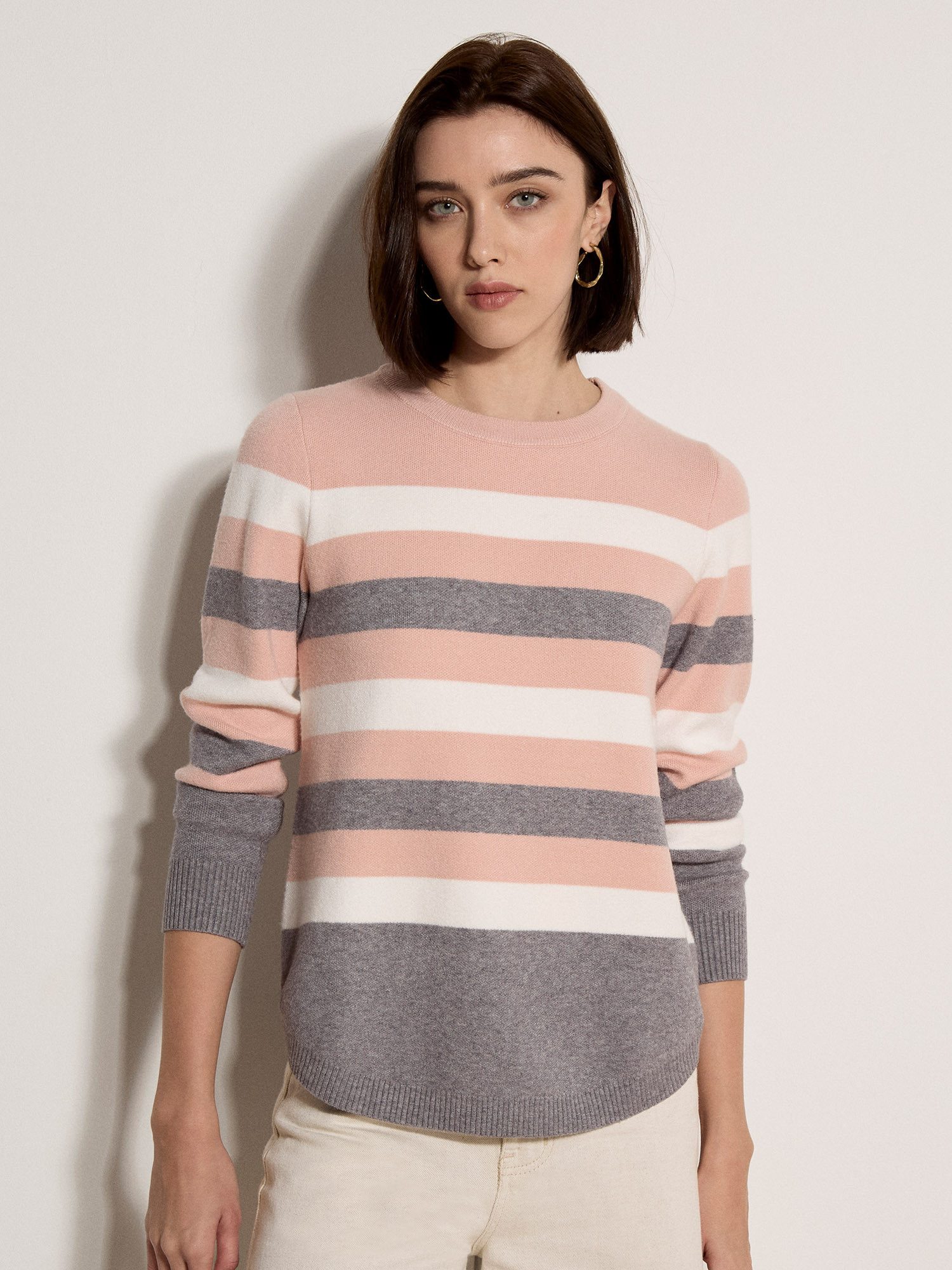 Rundhalspullover Strickpullover