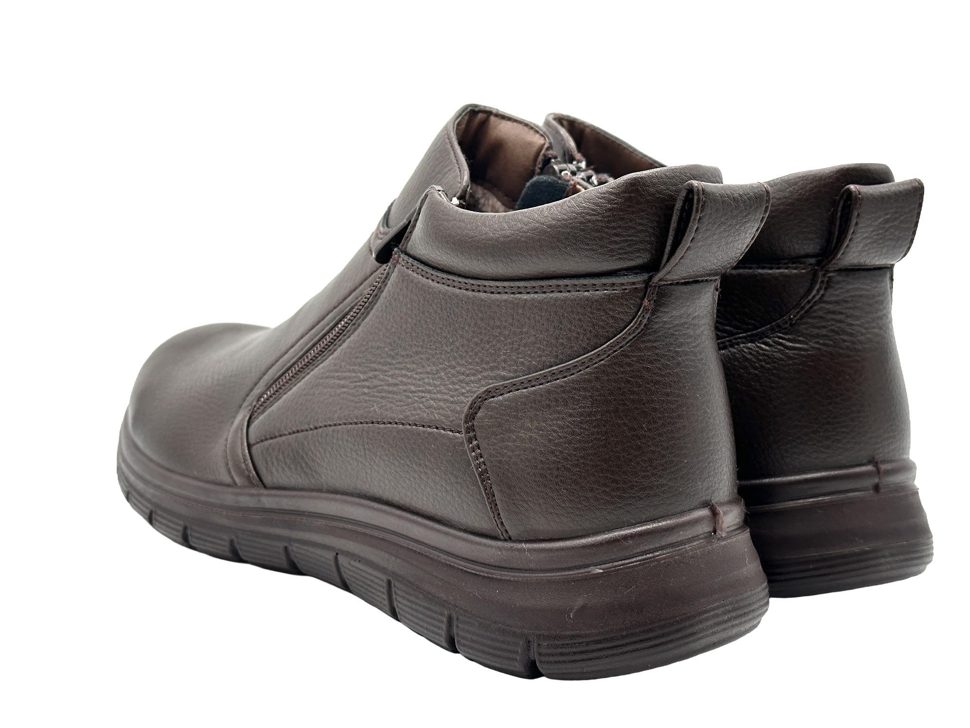 Nowaland Warme Herren Winterstiefeletten mit Doppelreißverschluss Winterstiefelette Wasserabweisend, rutschfest, warm gefüttert