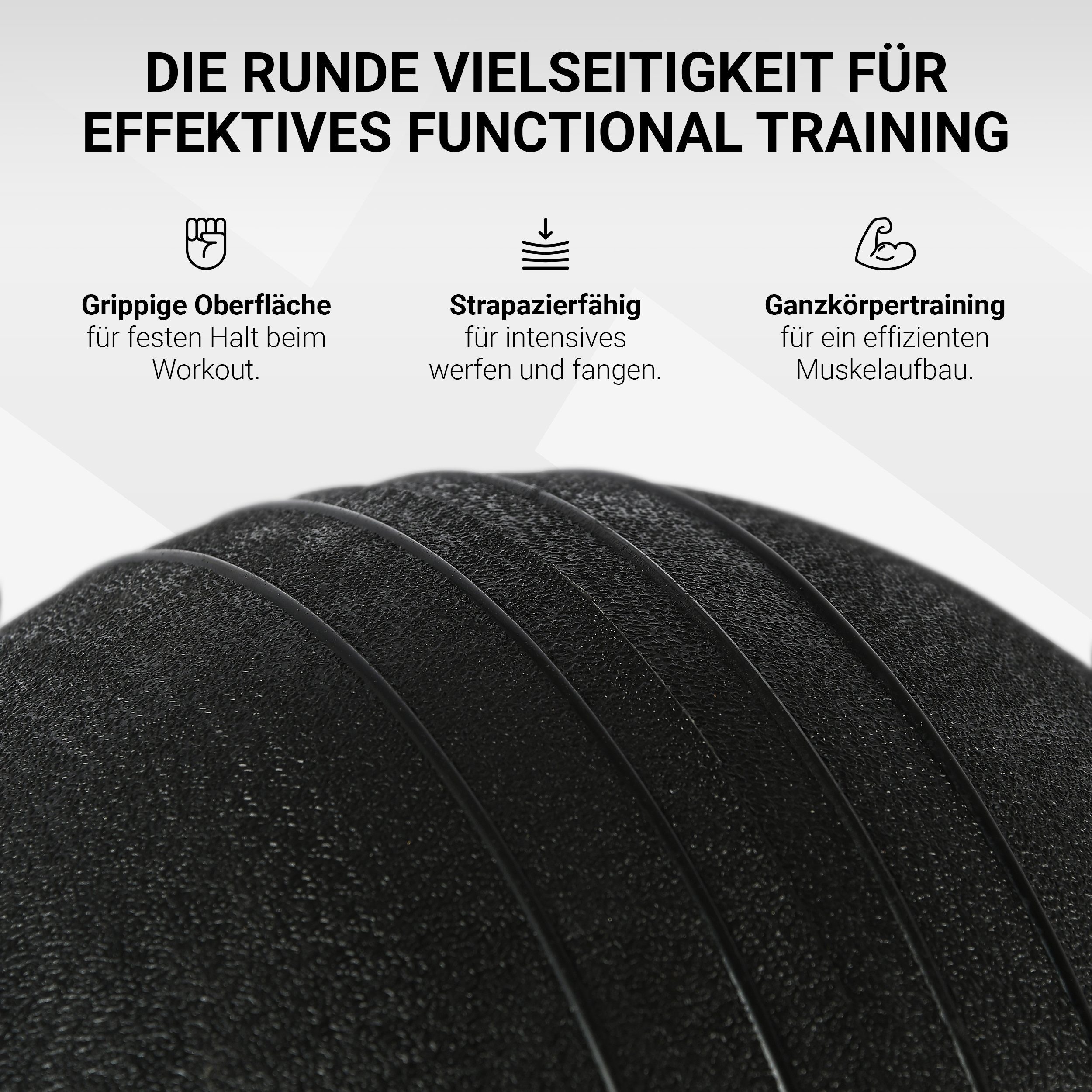 MSports® Medizinball Slam Ball Gewichtsball 3-20 kg Wall-Ball Medizinball