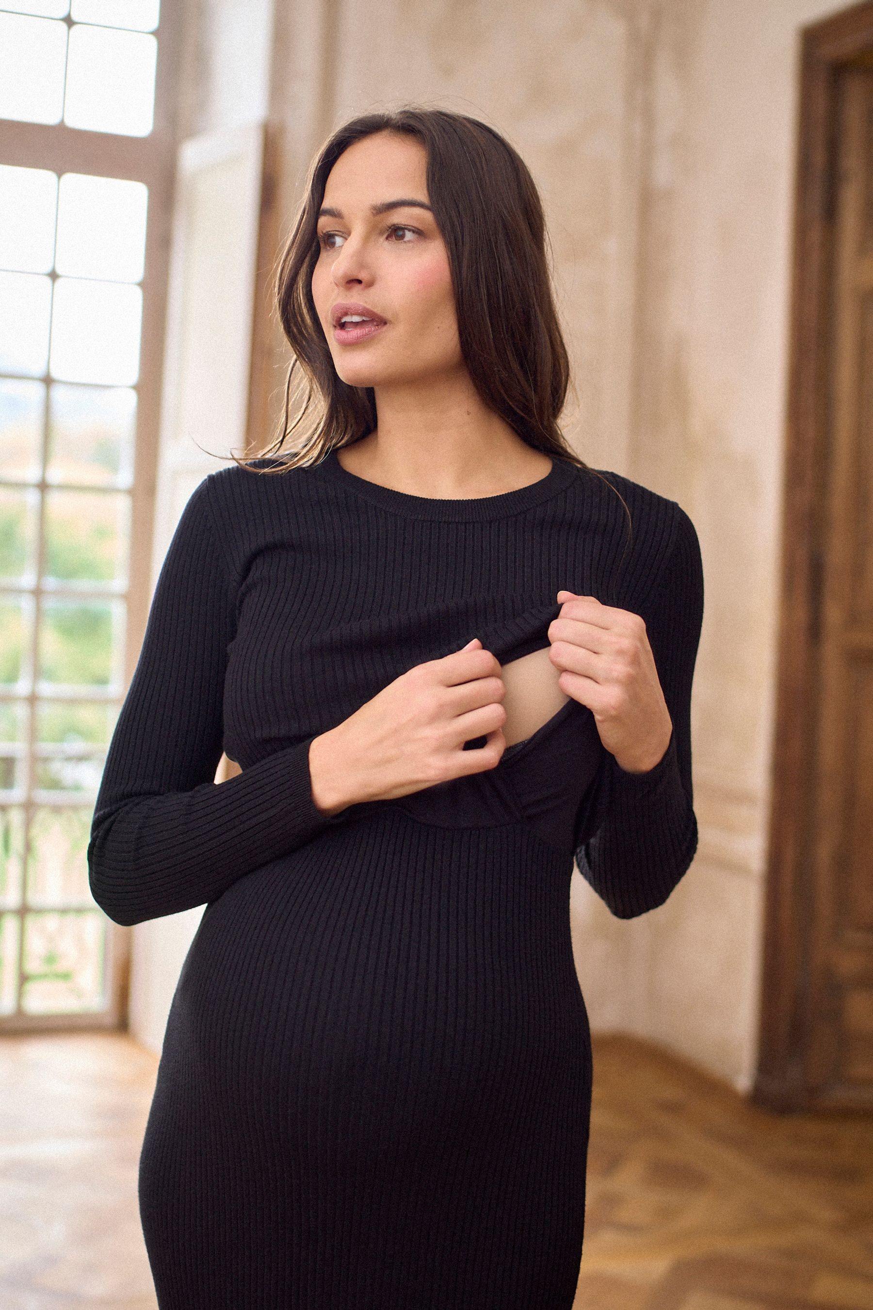 Seraphine Umstandskleid Seraphine Strickkleid Umstandsmode (1-tlg) – Bild 5 von 5