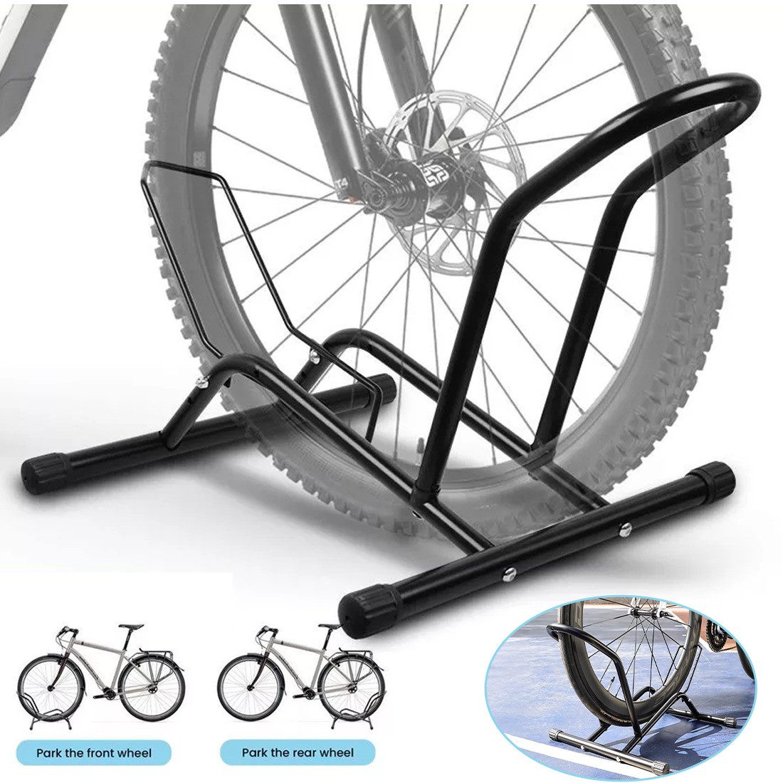 Refined Living Fahrradständer Fahrradständer Boden verstellbar 16-29 Zoll MTB Rennrad Halterung (Fahrradhalter, Fahrradständer Boden, Fahrrad Parkständer, Fahrradhalterung Boden, Fahrradaufbewahrung Garage, Fahrradhalter verstellbar, Fahrradständer ohne b