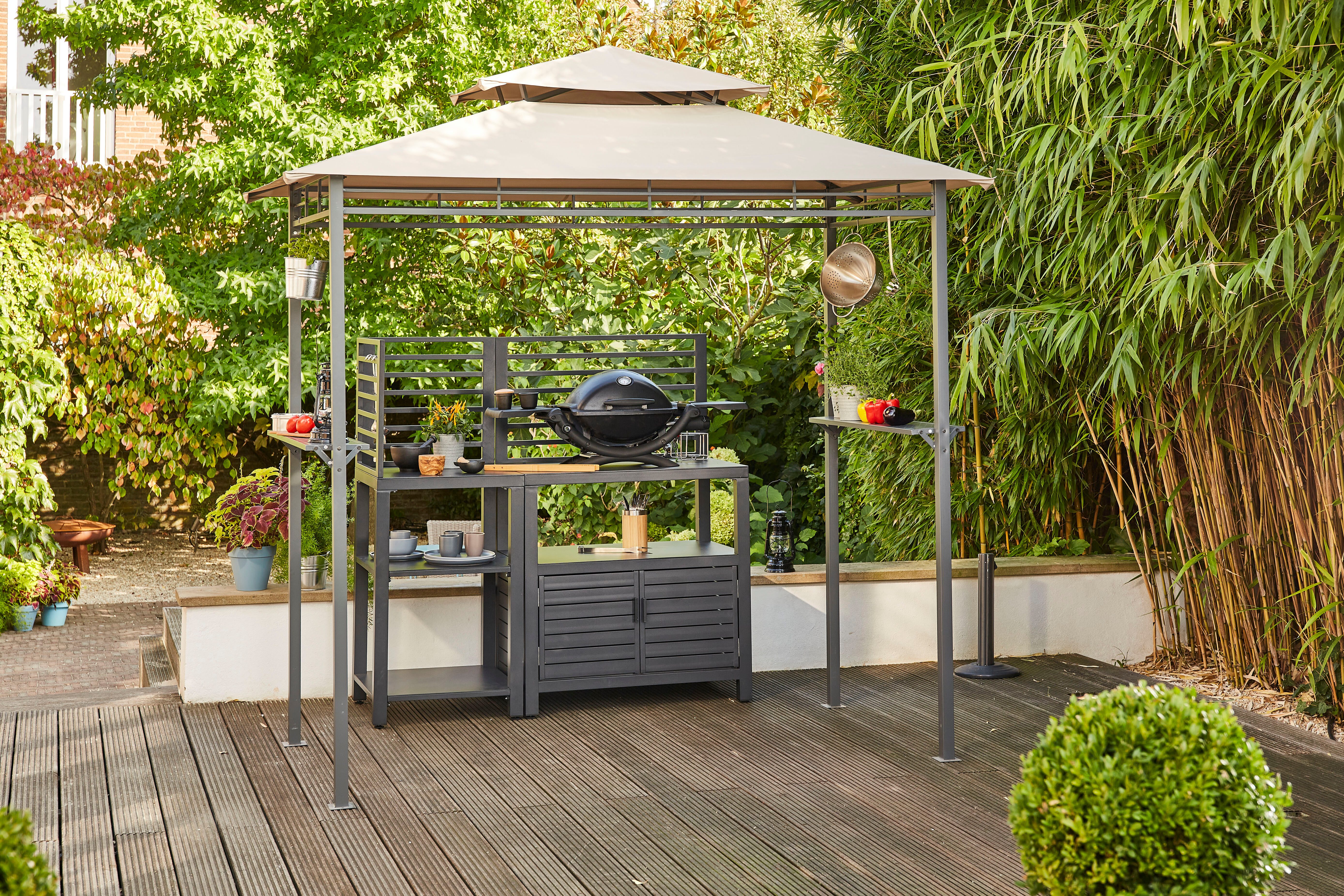 Siena Garden Outdoor-Küche Texas 2er-Set, (Set), aus Aluminium in matt anthrazit