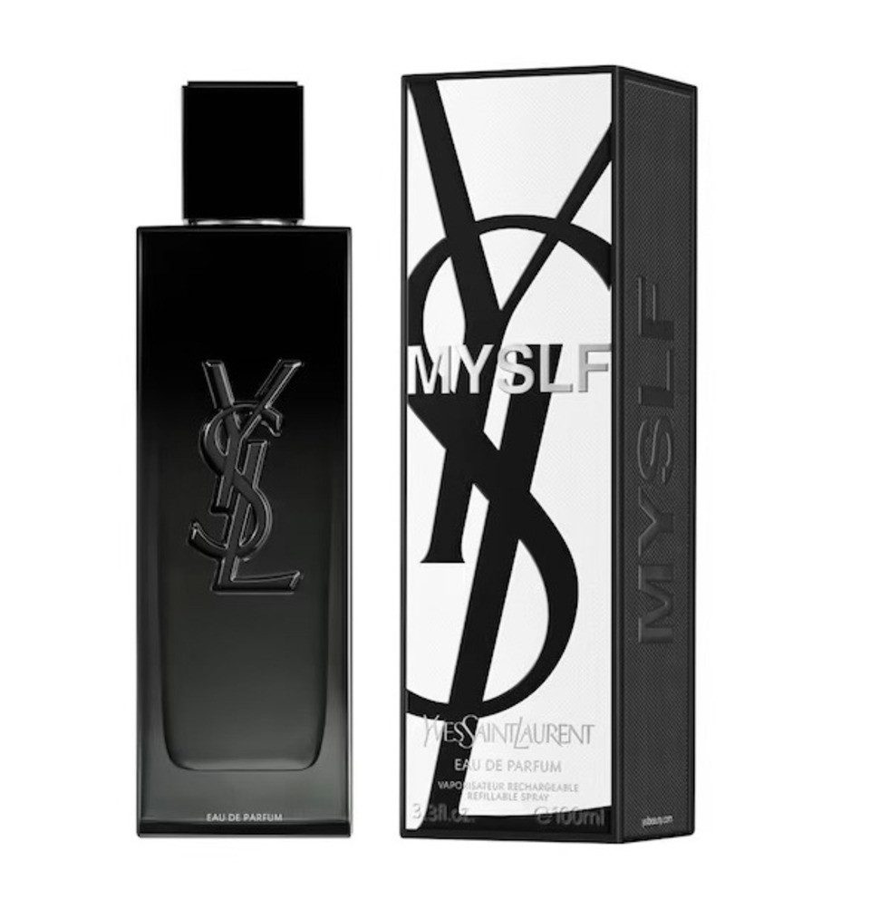 YVES SAINT LAURENT Eau de Parfum MYSELF Herrenduft 100ml, Schwarzer Flakon, frische Klarheit, moderne maskuline Signatur