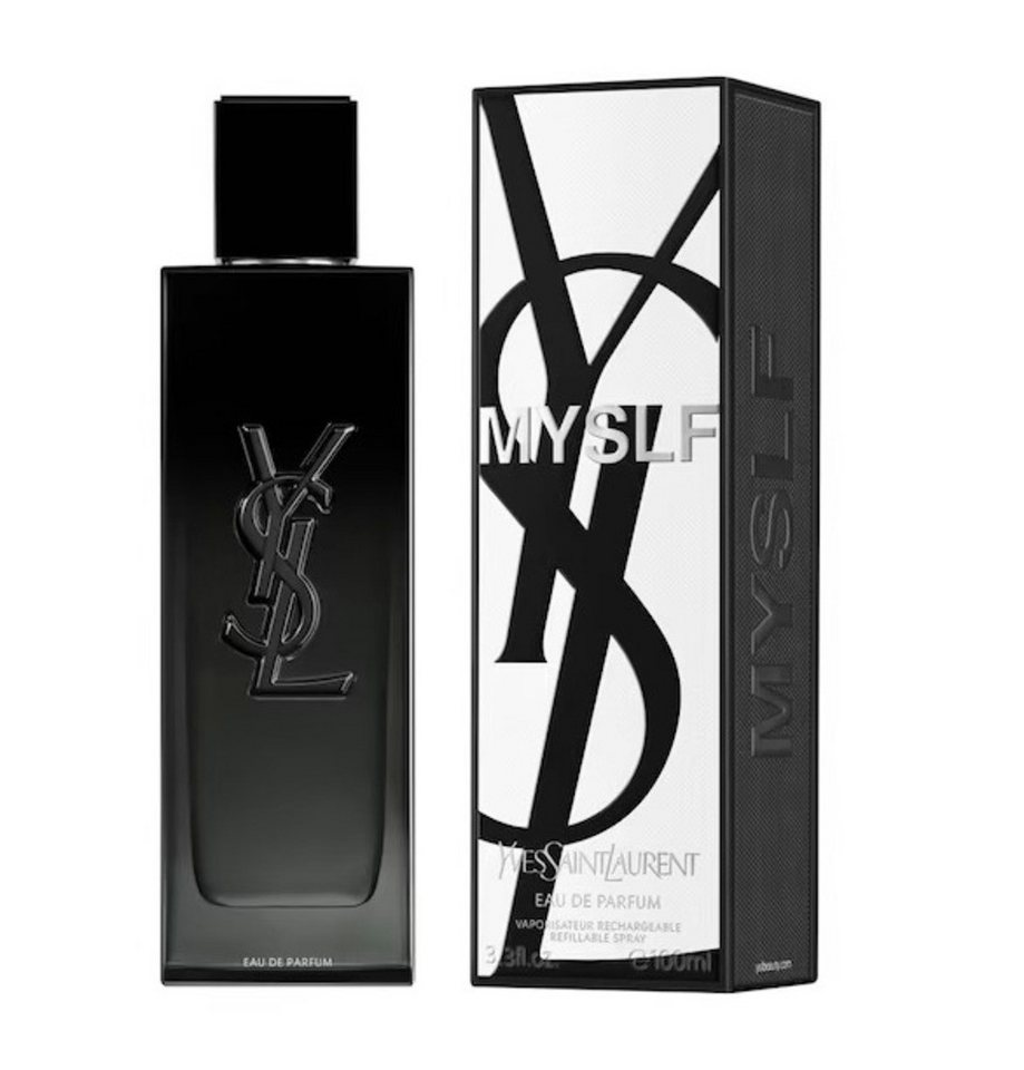 YVES SAINT LAURENT Eau de Parfum MYSELF Herrenduft 100ml, Schwarzer Flakon, frische Klarheit, moderne maskuline Signatur