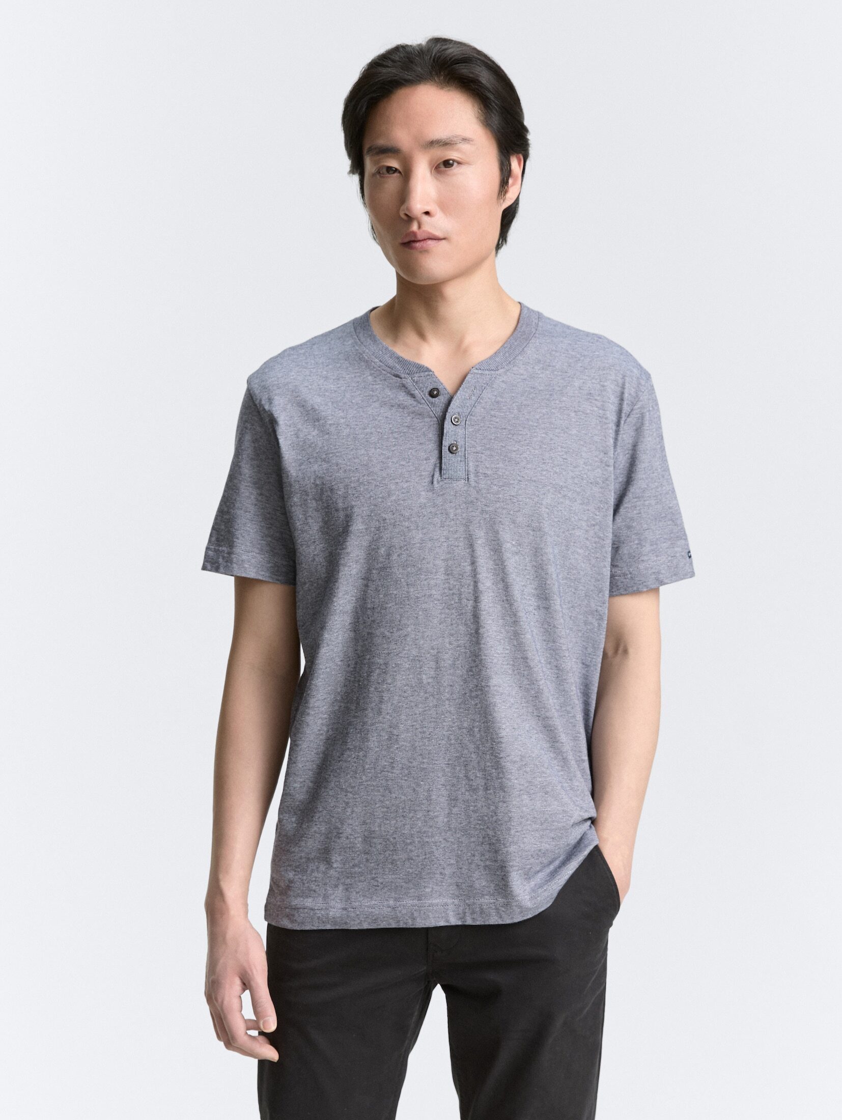 TOM TAILOR T-Shirt Henley T-Shirt aus günstig online kaufen