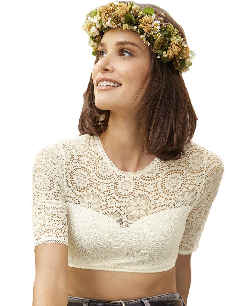 Nina Von C. Dirndlbluse Spitzen Bluse günstig online kaufen