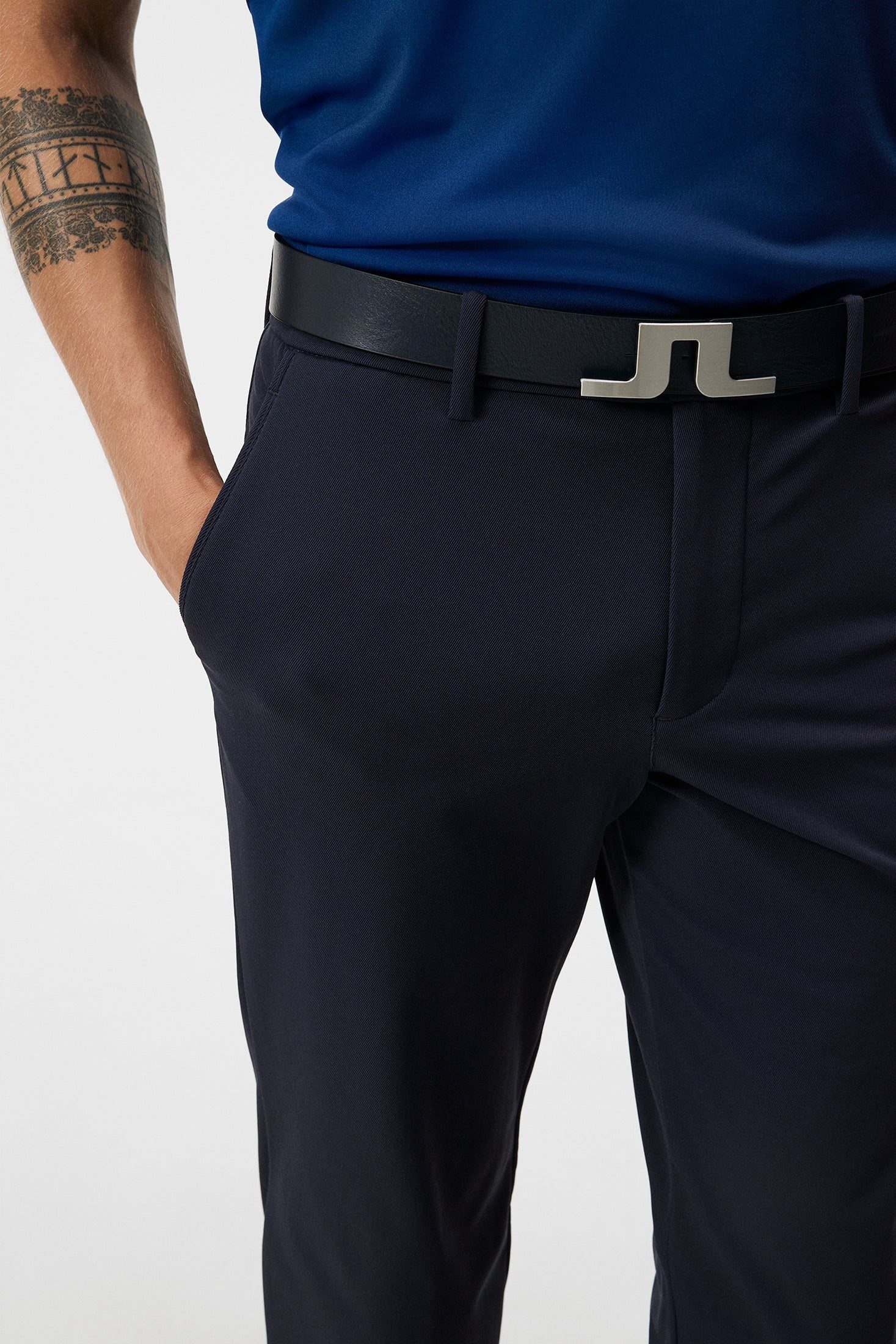 J.LINDEBERG Golfhose J.Lindeberg Golf Hose Axil Fleece Twill Navy Herren