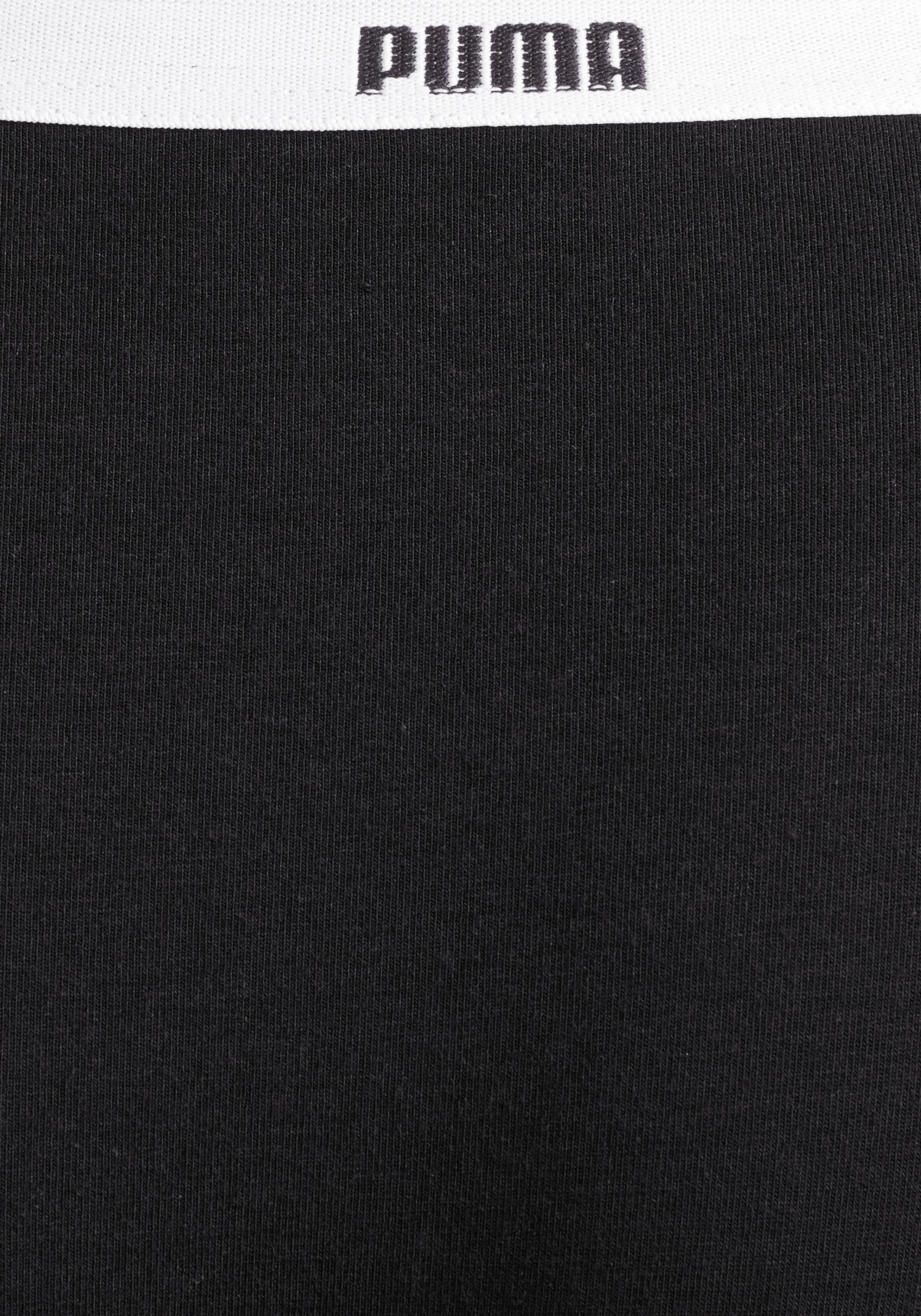 schwarz, schmalem Bikinislip schwarz Logo-Webbündchen mit 2-St) Iconic (Packung, PUMA