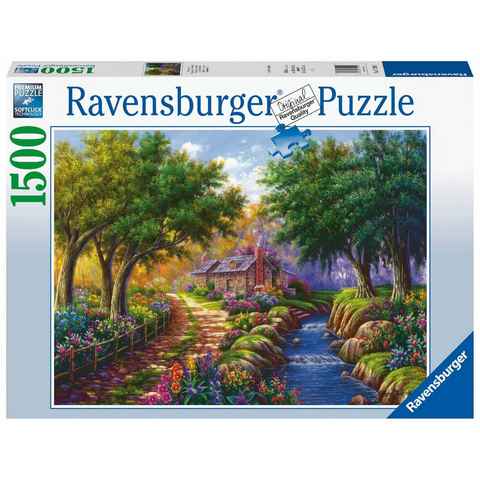 Ravensburger Puzzle Cottage am Fluß, 1500 Puzzleteile, Made in Germany, FSC® - schützt Wald - weltweit