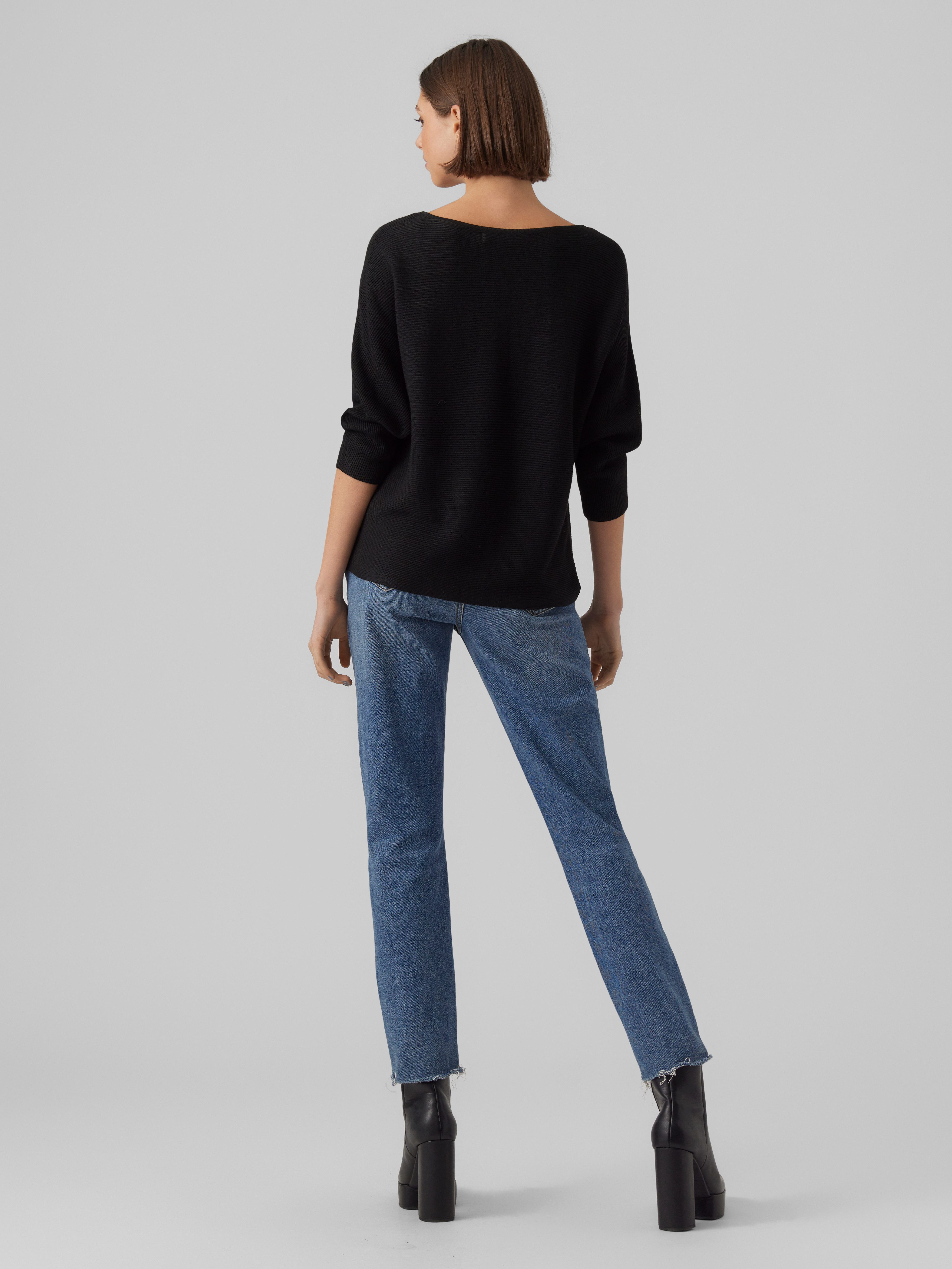 Vero Moda 3/4 Arm-Pullover VMNORA 3/4 BOATNECK BLOUSE NOOS mit Fledermausärmeln – Bild 5 von 5