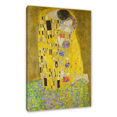 Pixxprint Leinwandbild Gustav Klimt - Der Kuss, Gustav Klimt - Der Kuss (1 St), Leinwandbild fertig bespannt, inkl. Zackenaufhänger
