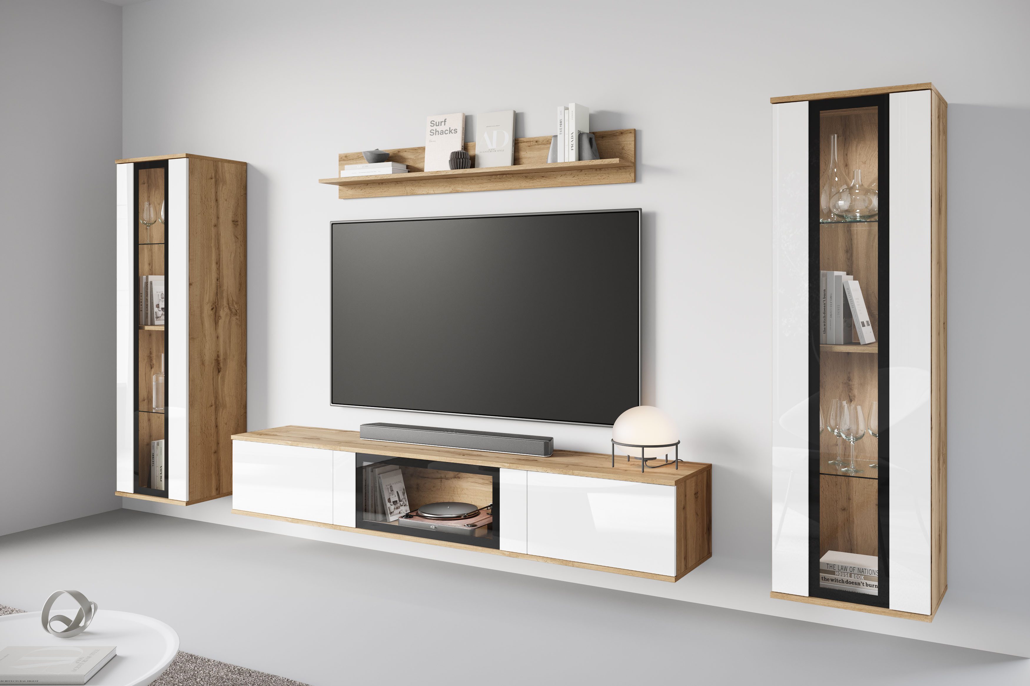 INOSIGN Wohnwand Caro, stehend und hängend montierbar, (Komplett-Set, 4-St. günstig online kaufen