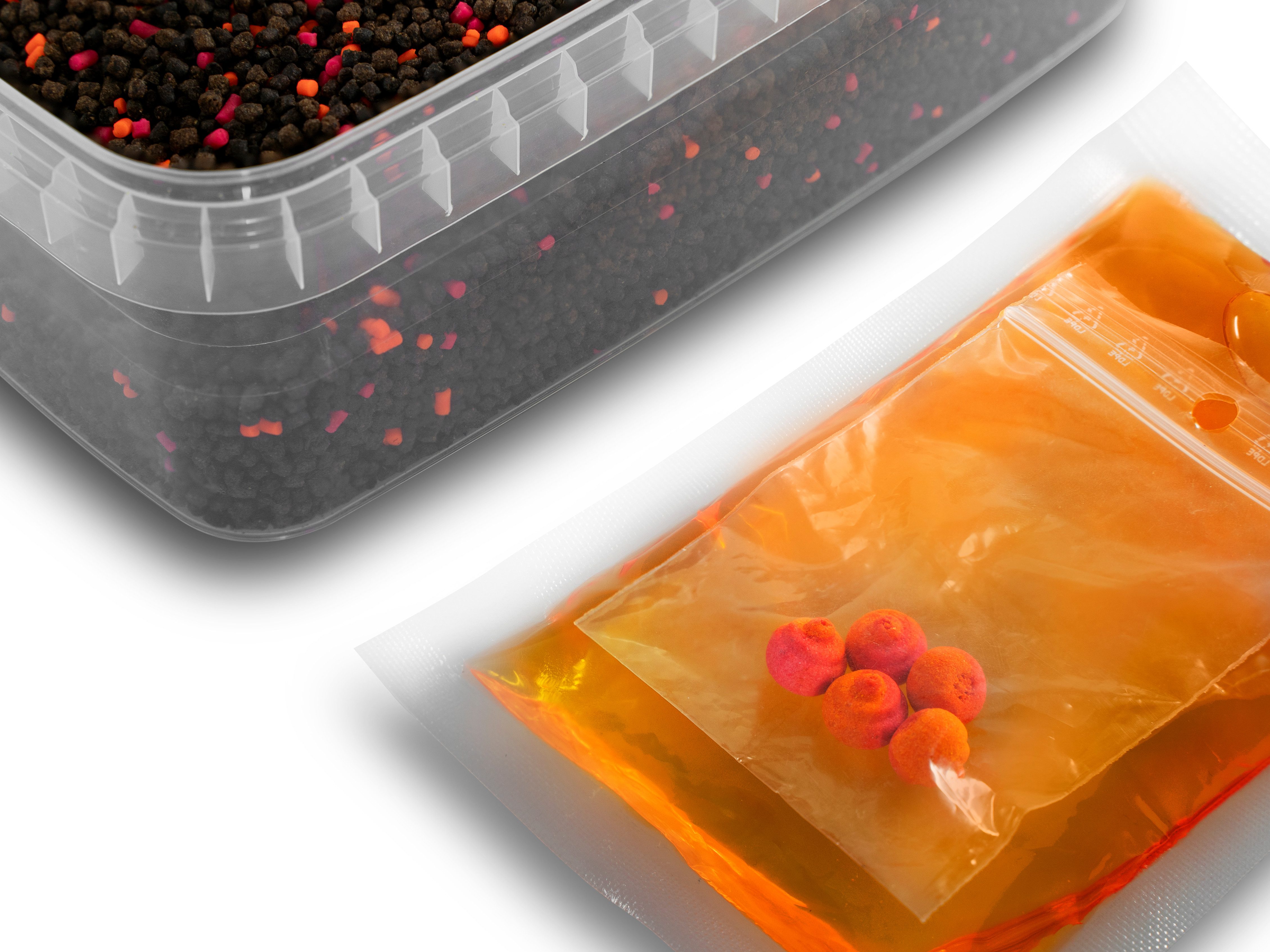 Delphin.sk Fischpellets Pellet Box SET 400g - Lachs Knoblauch Mango Mais - Feeder Karpfen, Starker und durchdringender Geschmack