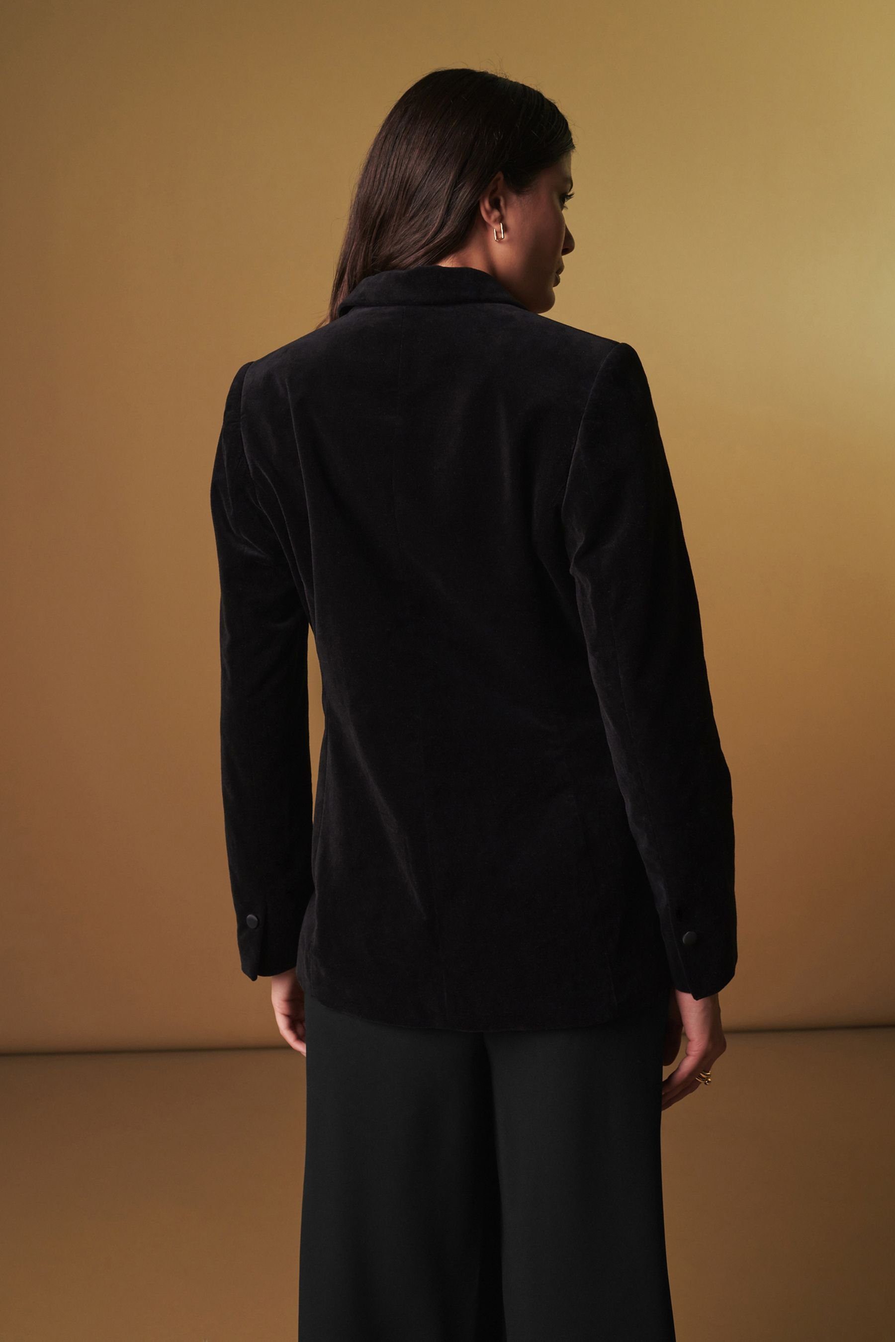 Baumwollsamt Next (1-tlg) Premium Blazer aus Jackenblazer