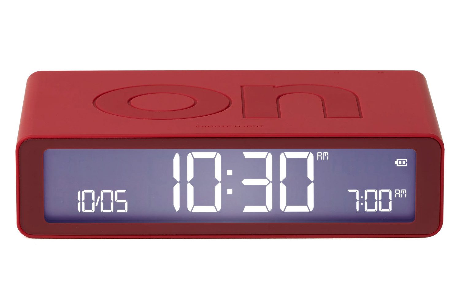Lexon Quarzwecker Digital-Flip Classic Rot