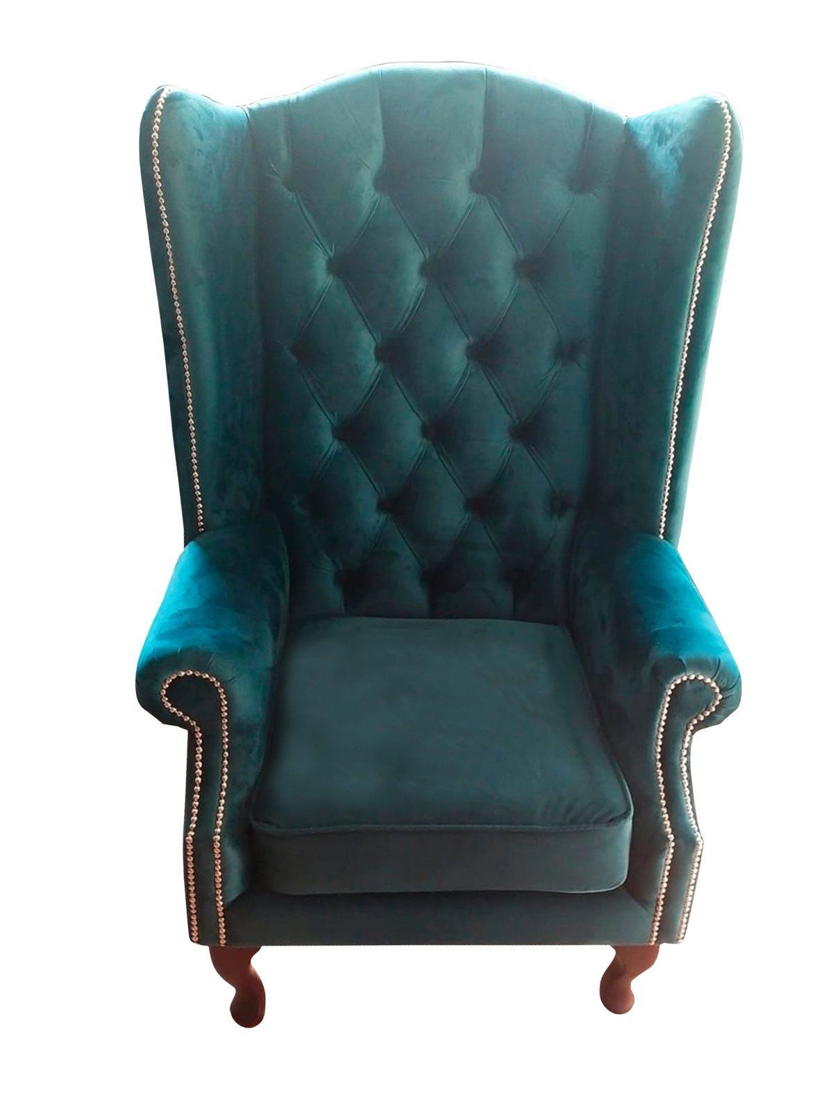 Xlmoebel Ohrensessel Chesterfield Samt Sessel im luxuriösen Design für stilvolle Räume (Ohrensessel), Hergestellt in Europa