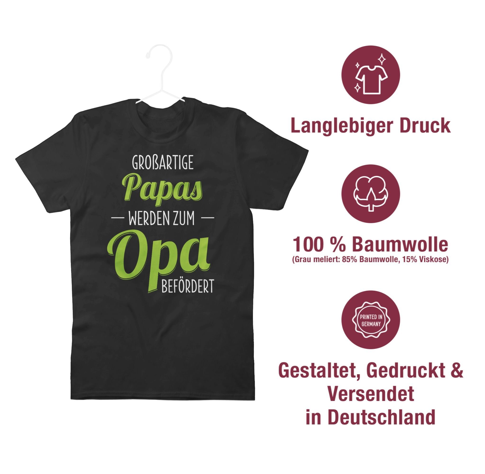 Shirtracer T-Shirt Großartige Papas werden zum Opa befördert Opa Geschenke