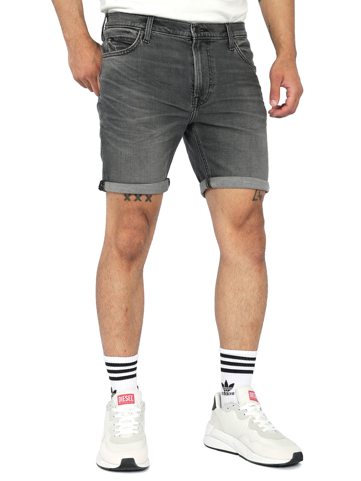 Lee® Jeansshorts Slim Fit - RIDER WASHED GREY günstig online kaufen