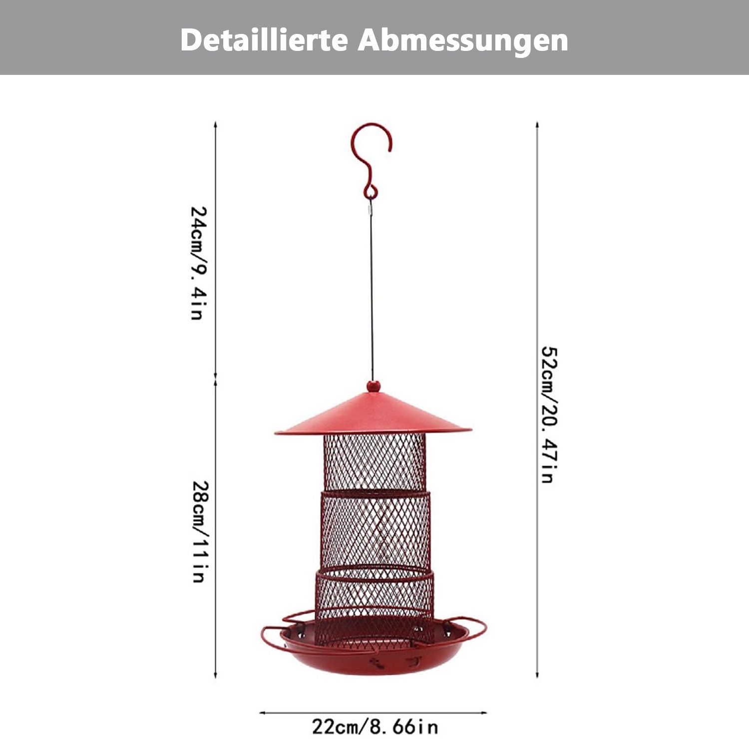 Refined Living Vogelhaus Vogelfutterhaus Aufhängen Eichhörnchen-vorgeschütz günstig online kaufen