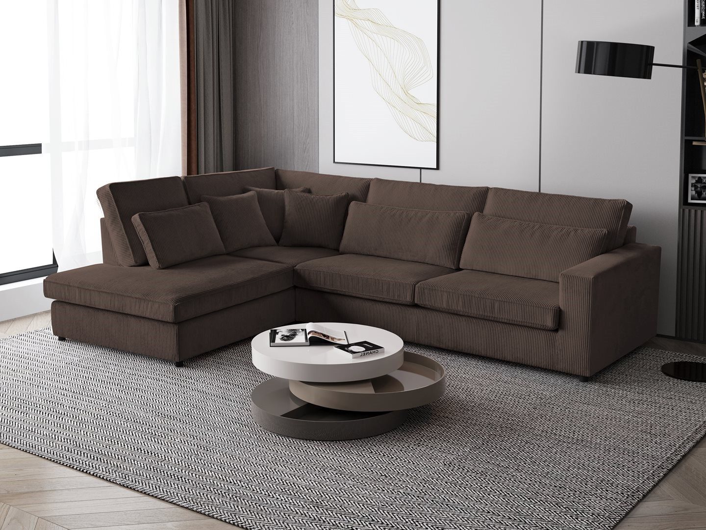 Beautysofa Ecksofa mit dekorativen Kissen PARMA, günstig online kaufen