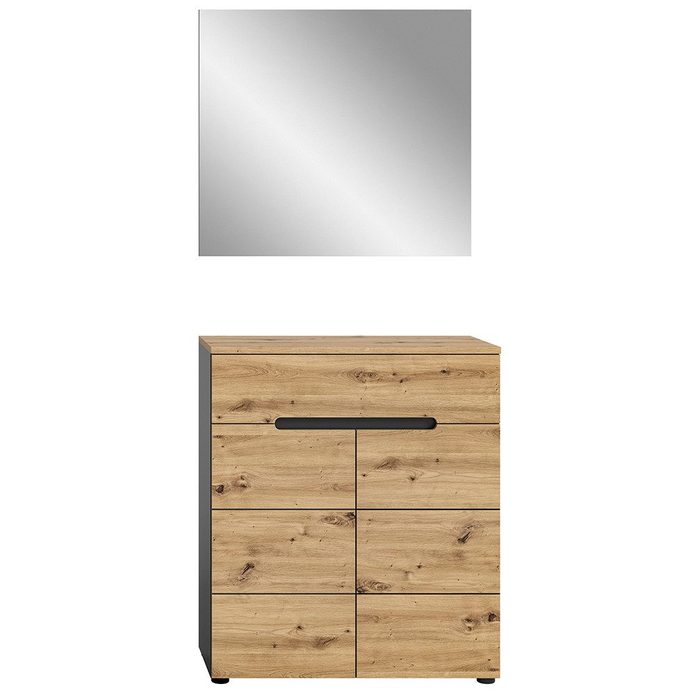 Lomadox Garderoben-Set CORTONA-158, (Spar-Set, 2-St., Schuhkommode Spiegel) günstig online kaufen