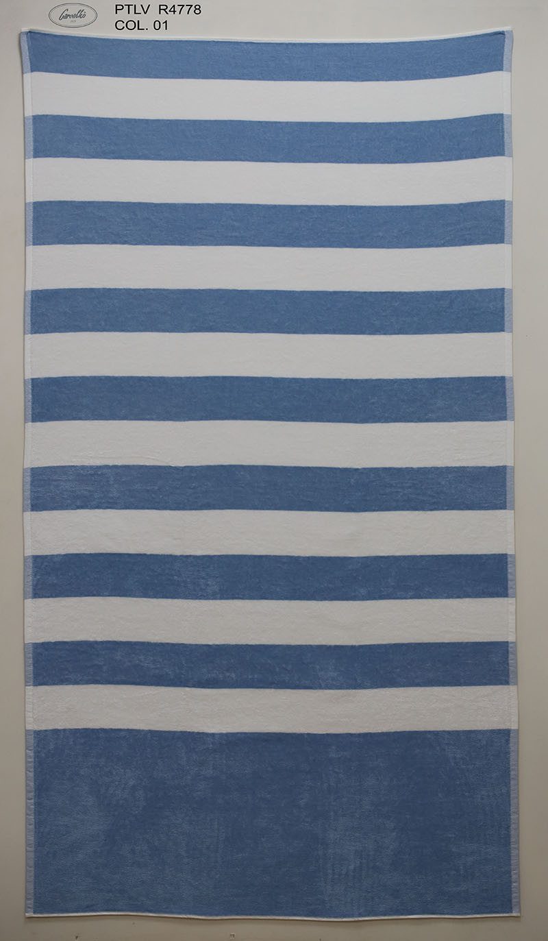 Strandtuch Dormabell Family Strandtuch Liegetuch 100x180 cm Streifen blau weiß