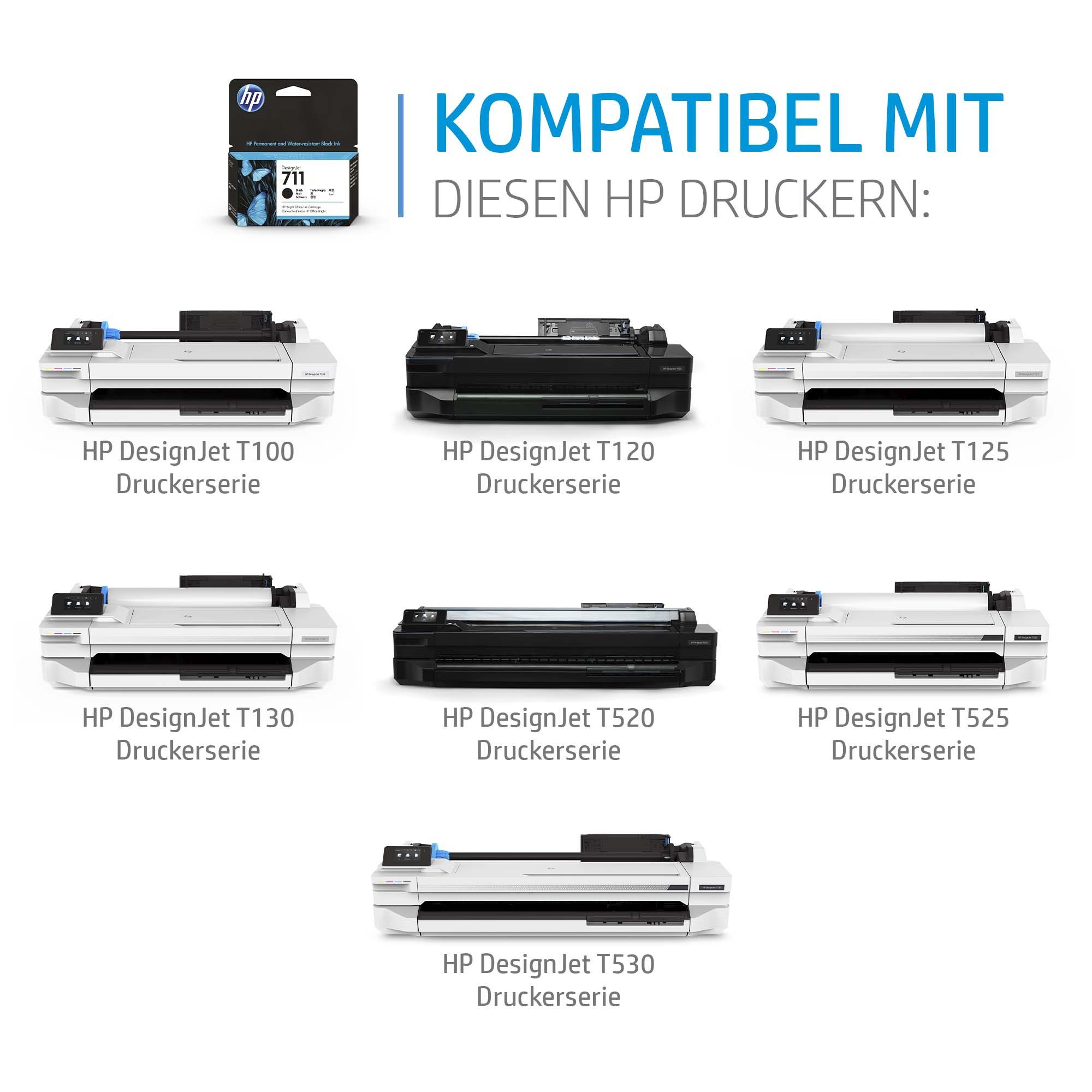 HP HP Tintenpatrone Nr. 711 (CZ136A) Gelb 3er Packung Tintenpatrone