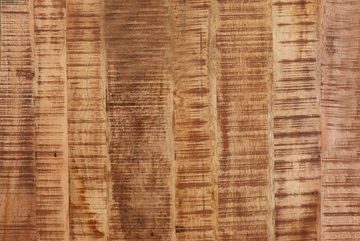 SAM® Baumkantentisch Spike, massives Mango-Holz, natürliche Baumkante, Metallgestell